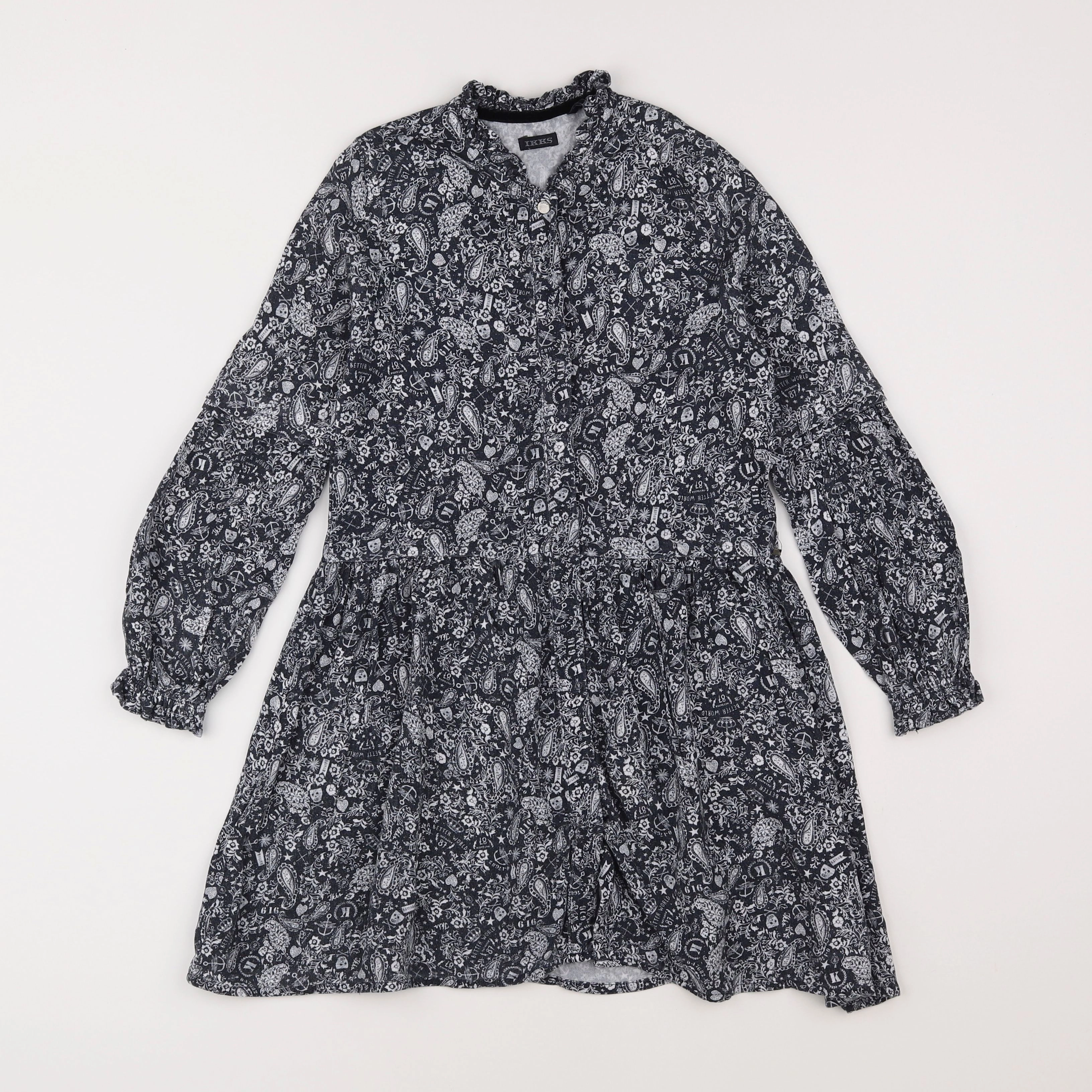 IKKS - robe noir - 8 ans