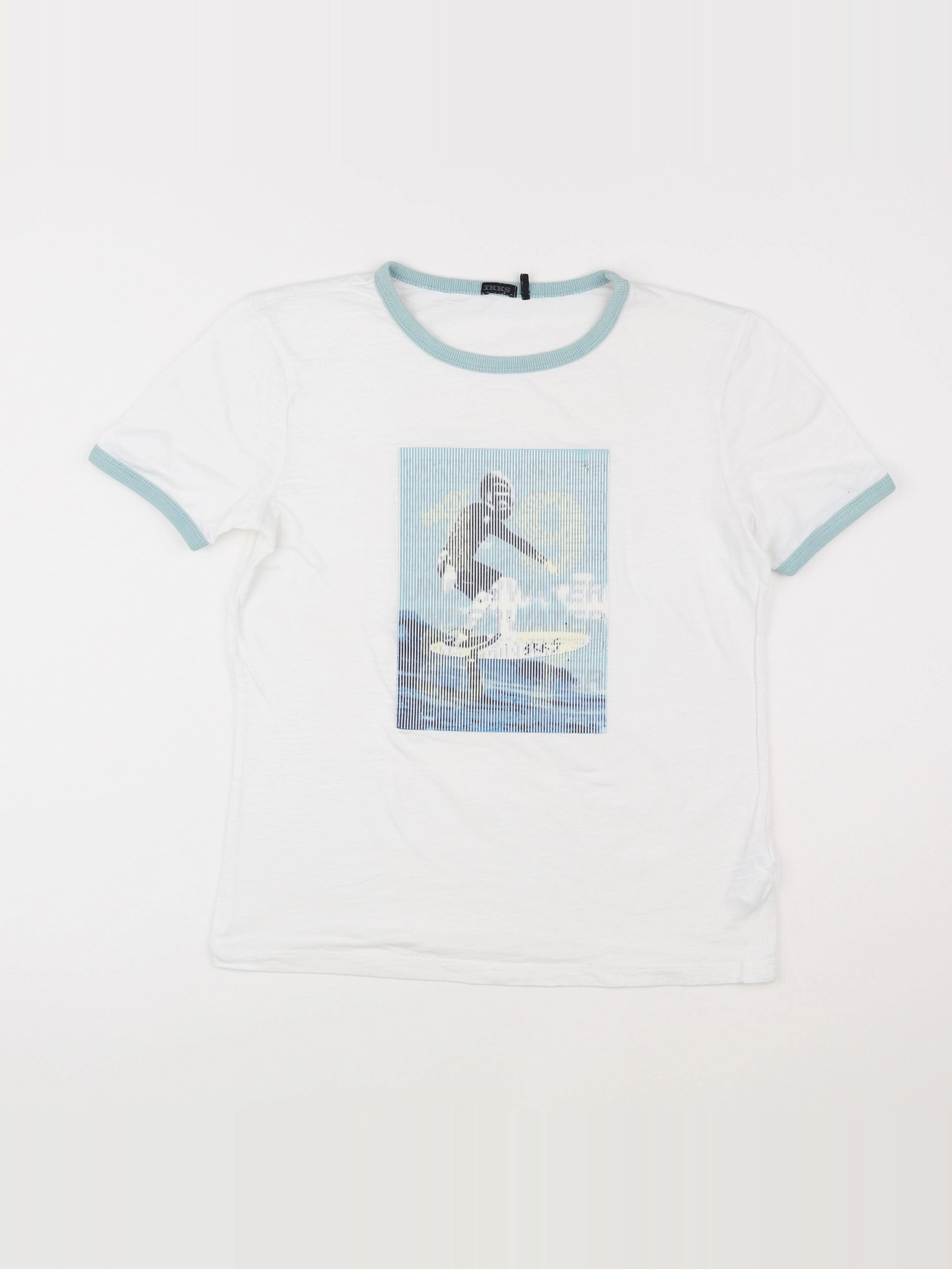 IKKS - tee-shirt blanc, vert - 14 ans