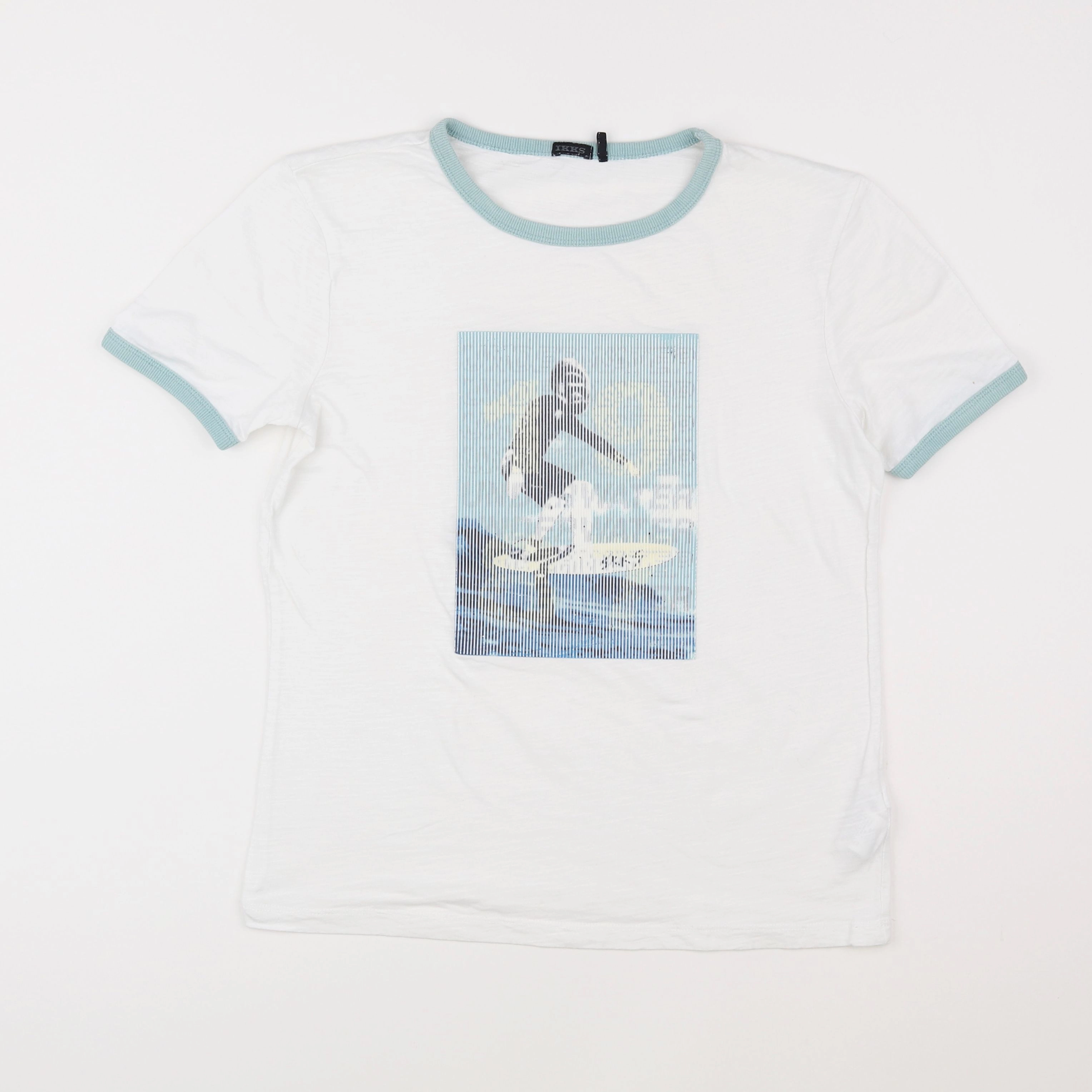 IKKS - tee-shirt blanc, vert - 14 ans