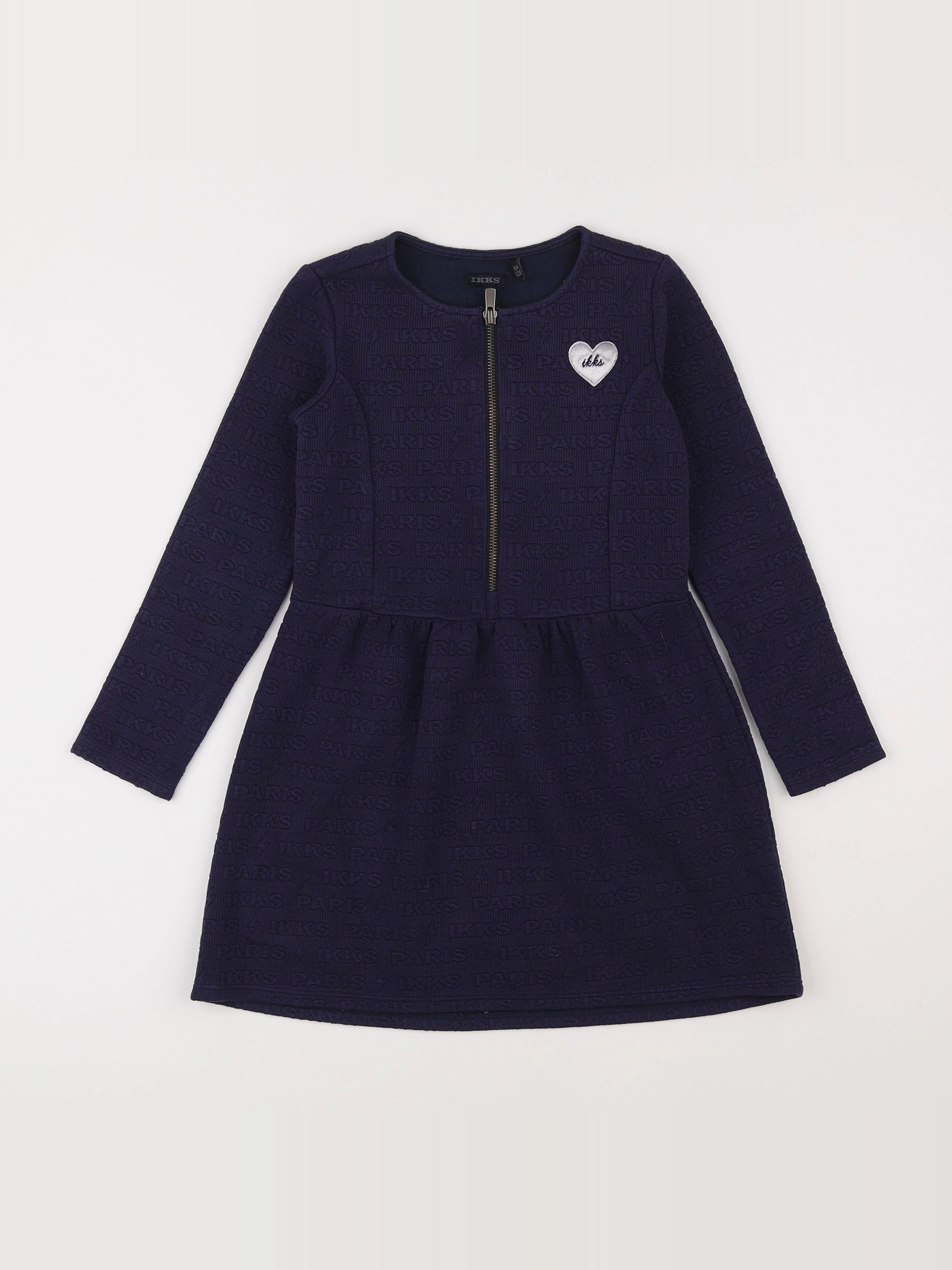 IKKS - robe bleu - 8 ans