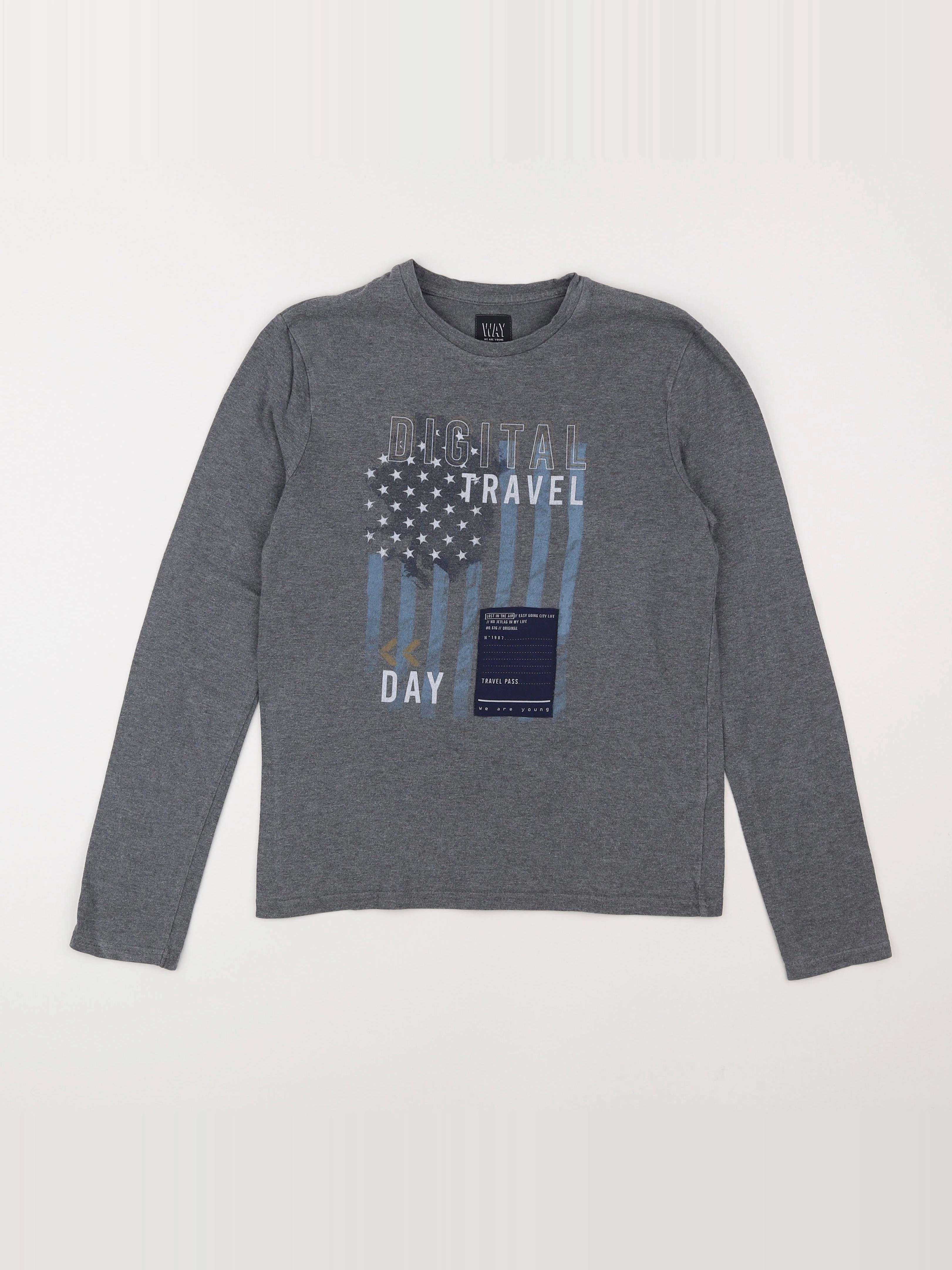 IKKS - tee-shirt gris - 12 ans