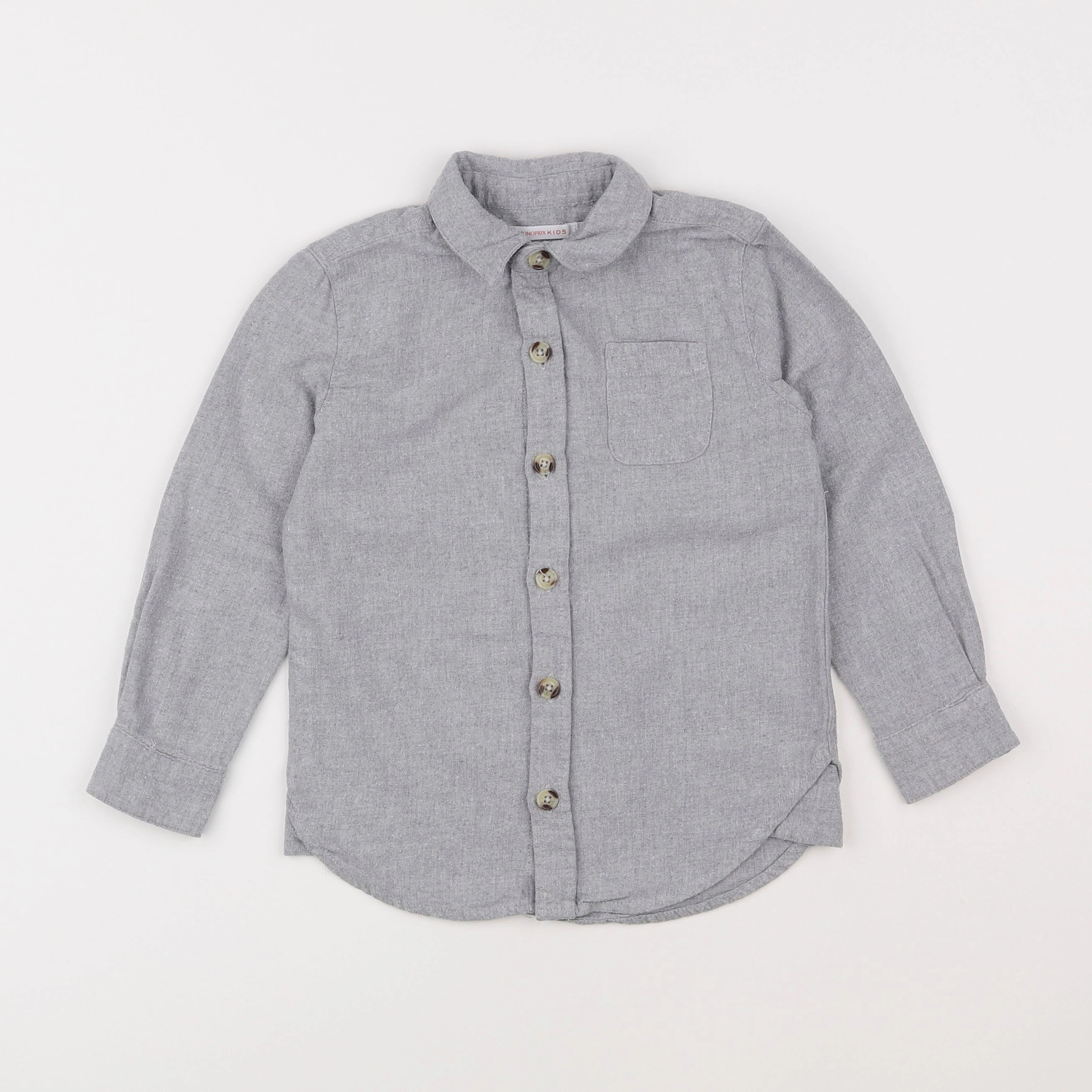 Monoprix - chemise gris - 4 ans