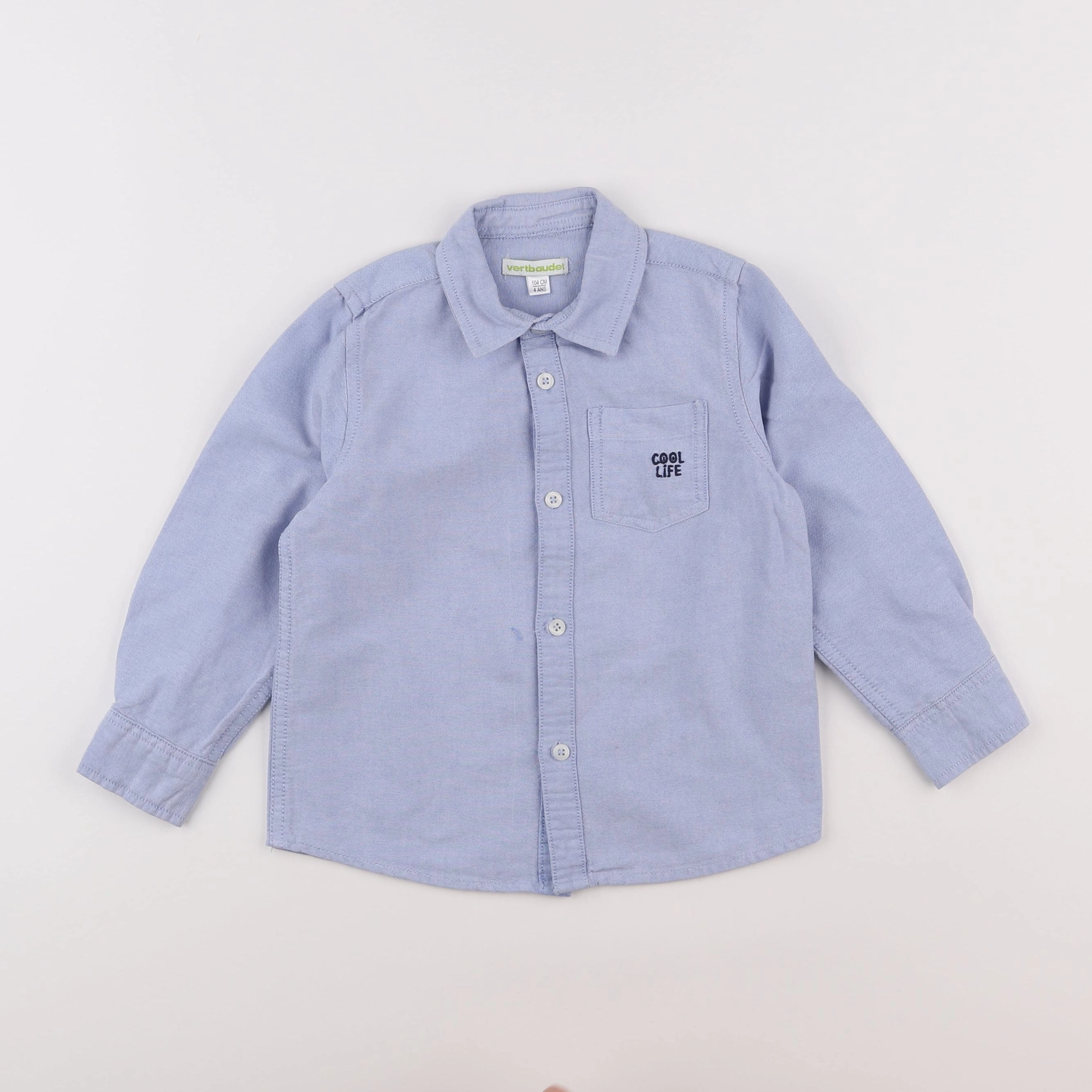 Vertbaudet - chemise bleu - 4 ans