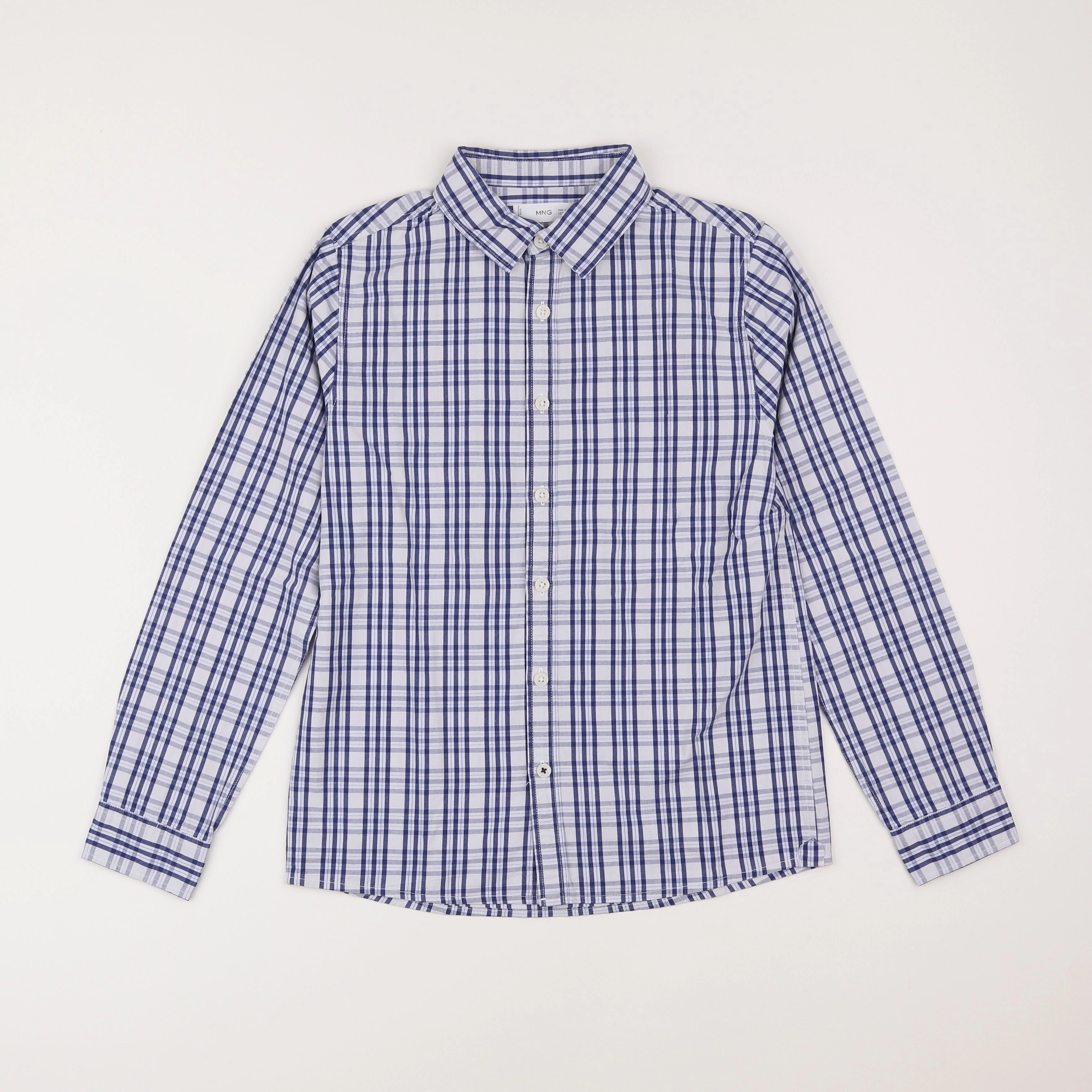 Mango - chemise blanc, bleu - 11/12 ans