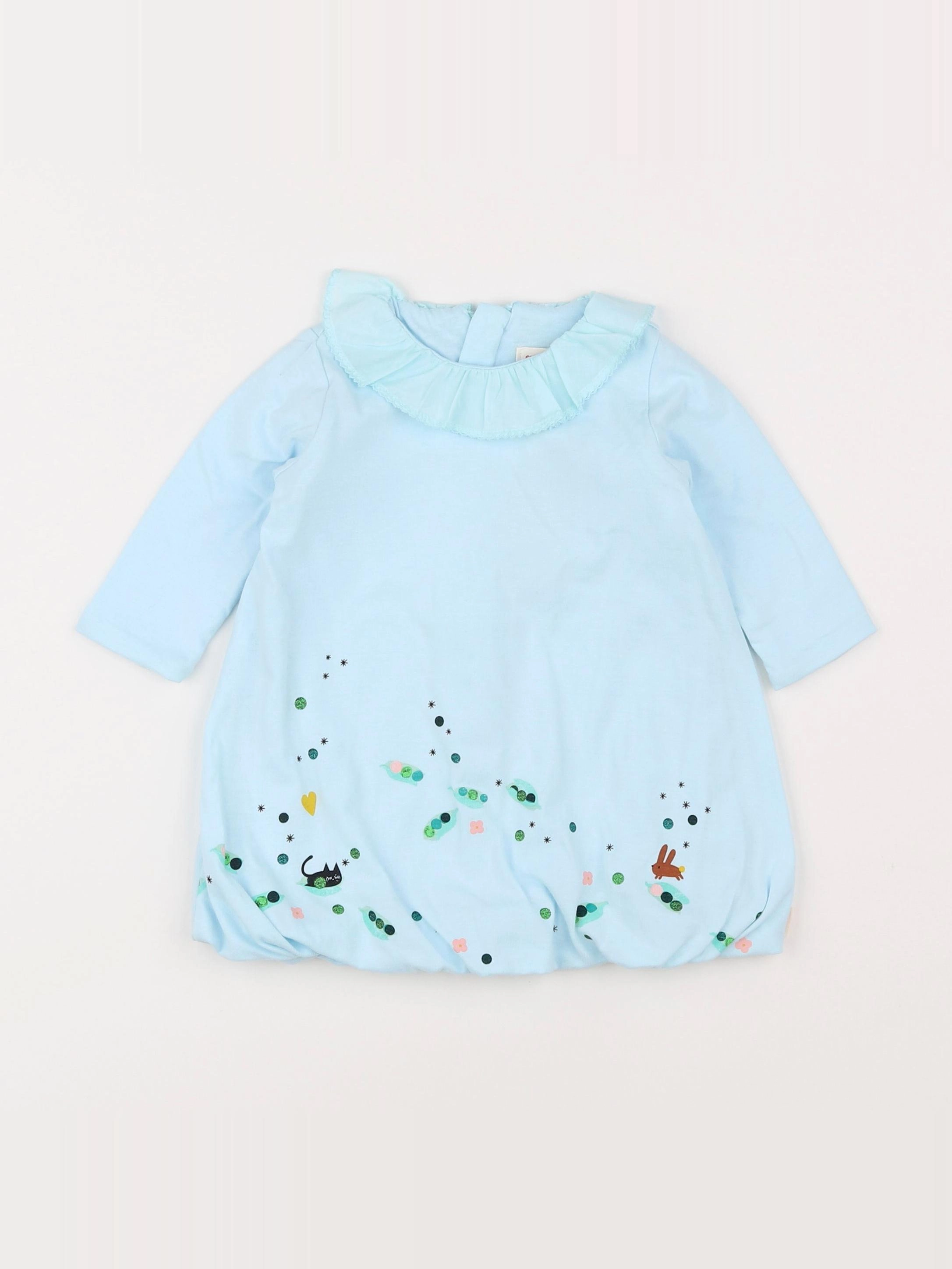 Catimini - robe bleu - 6 mois
