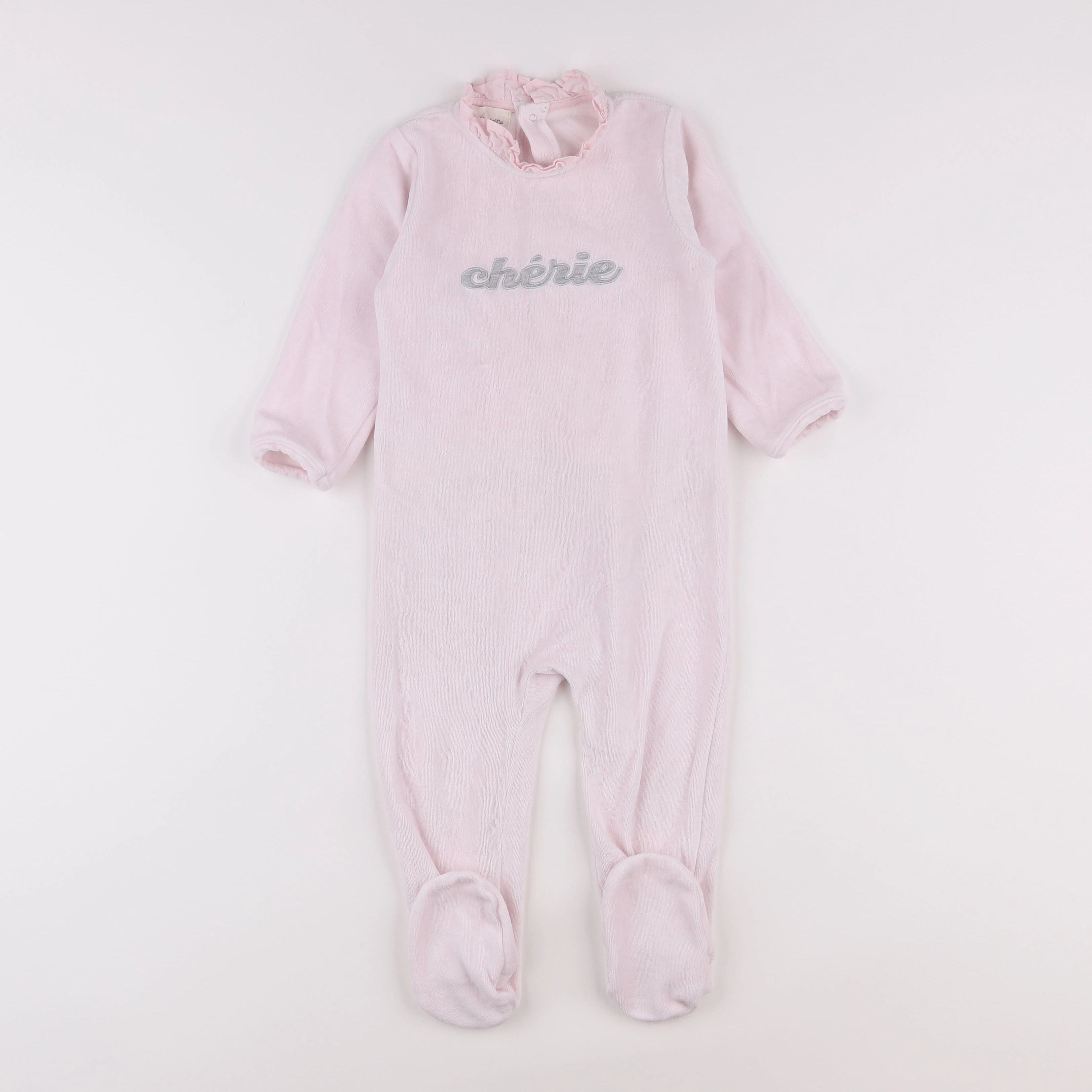 Arsène et les pipelettes - pyjama velours rose - 2 ans