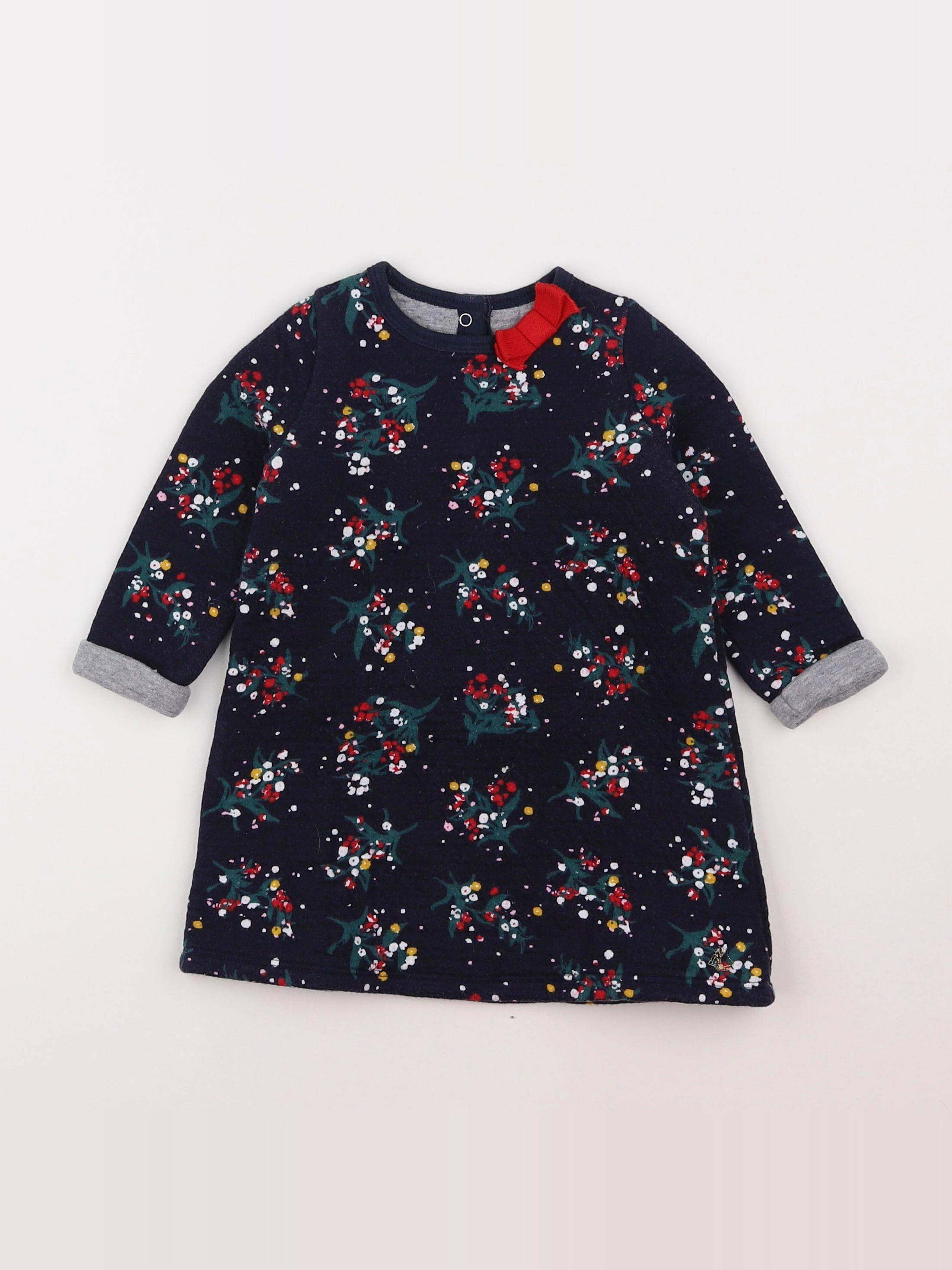 Petit Bateau - robe bleu - 18 mois
