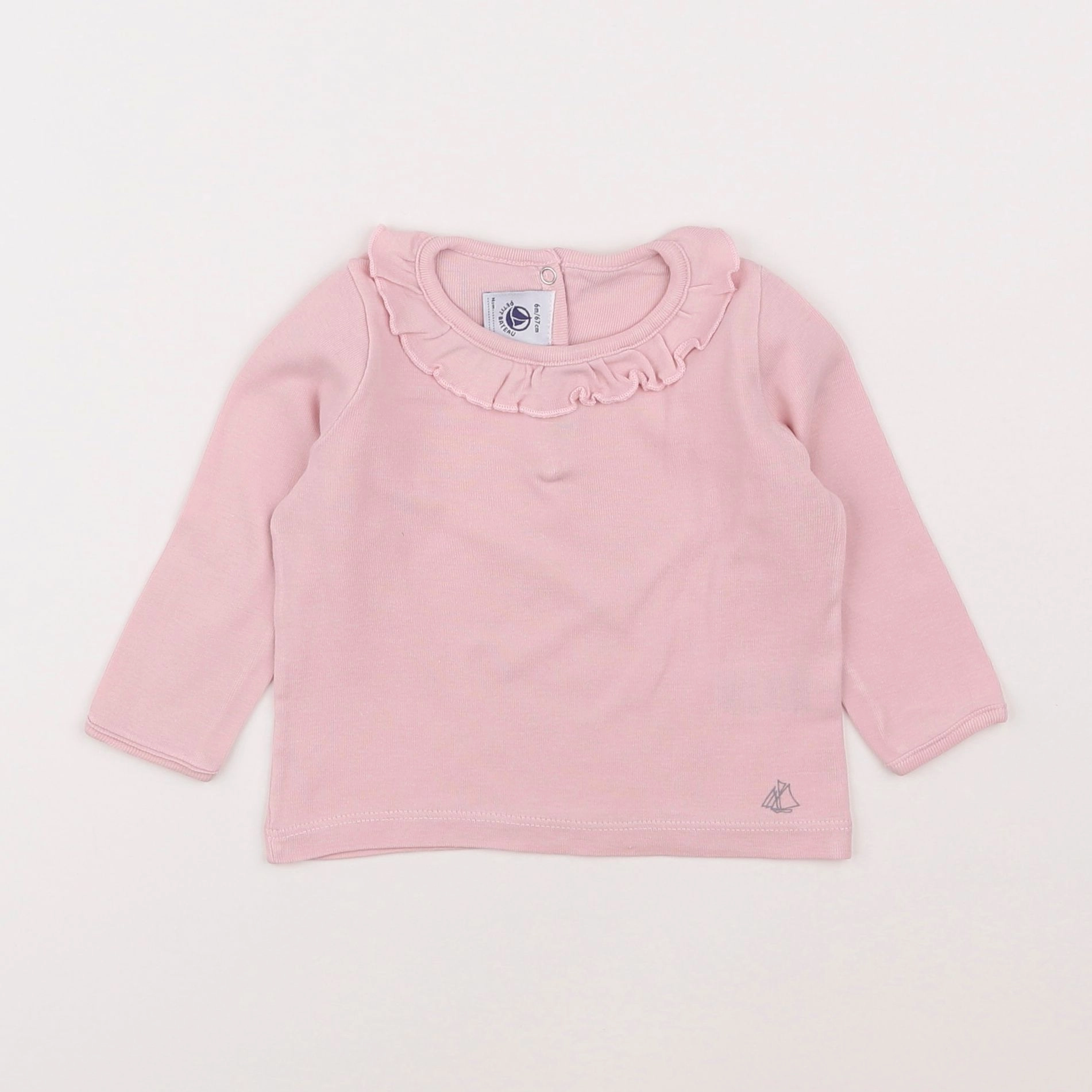 Petit Bateau - tee-shirt rose - 6 mois