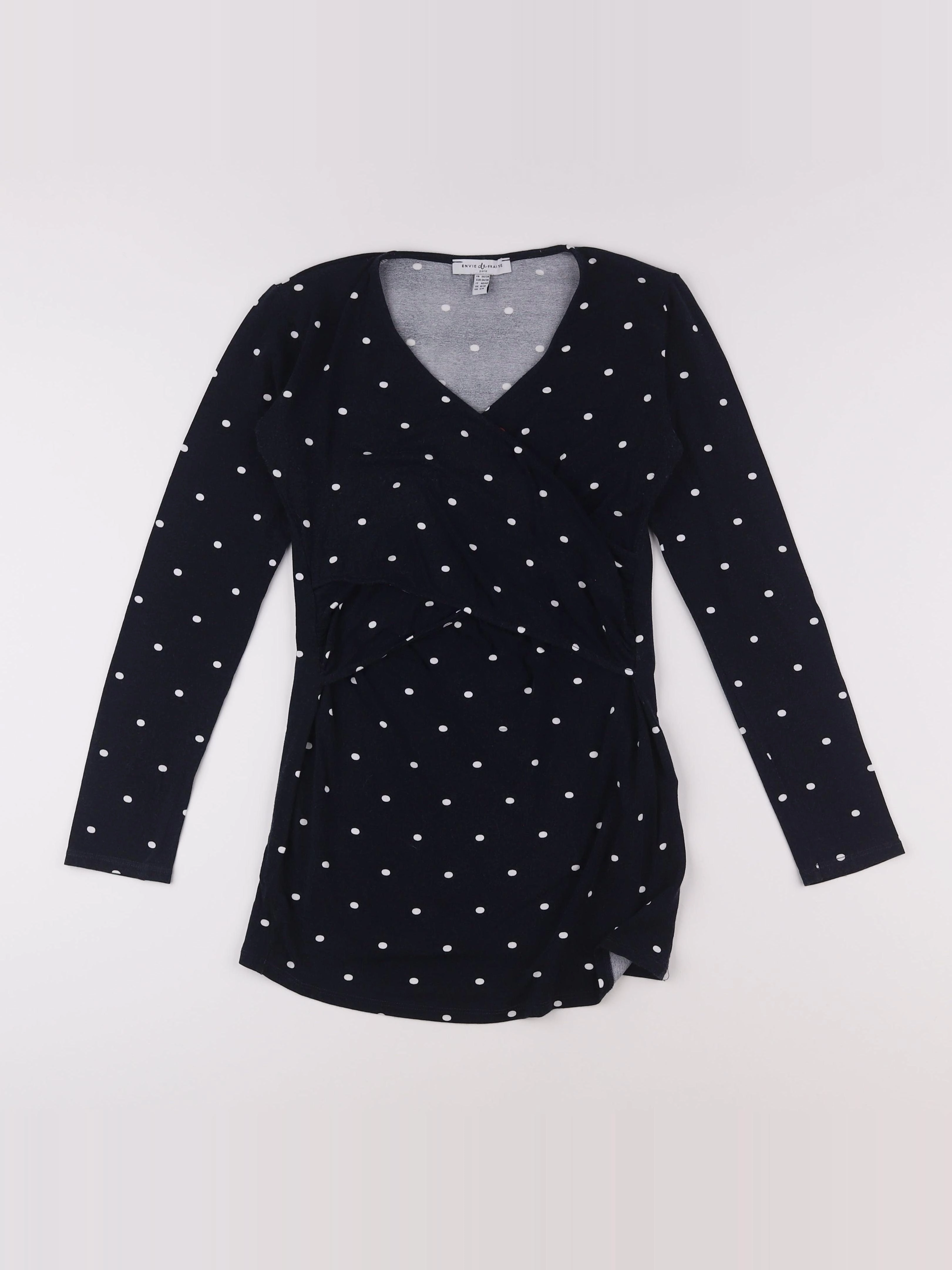 Envie de fraise - tee-shirt grossesse, allaitement bleu - 36 à 38