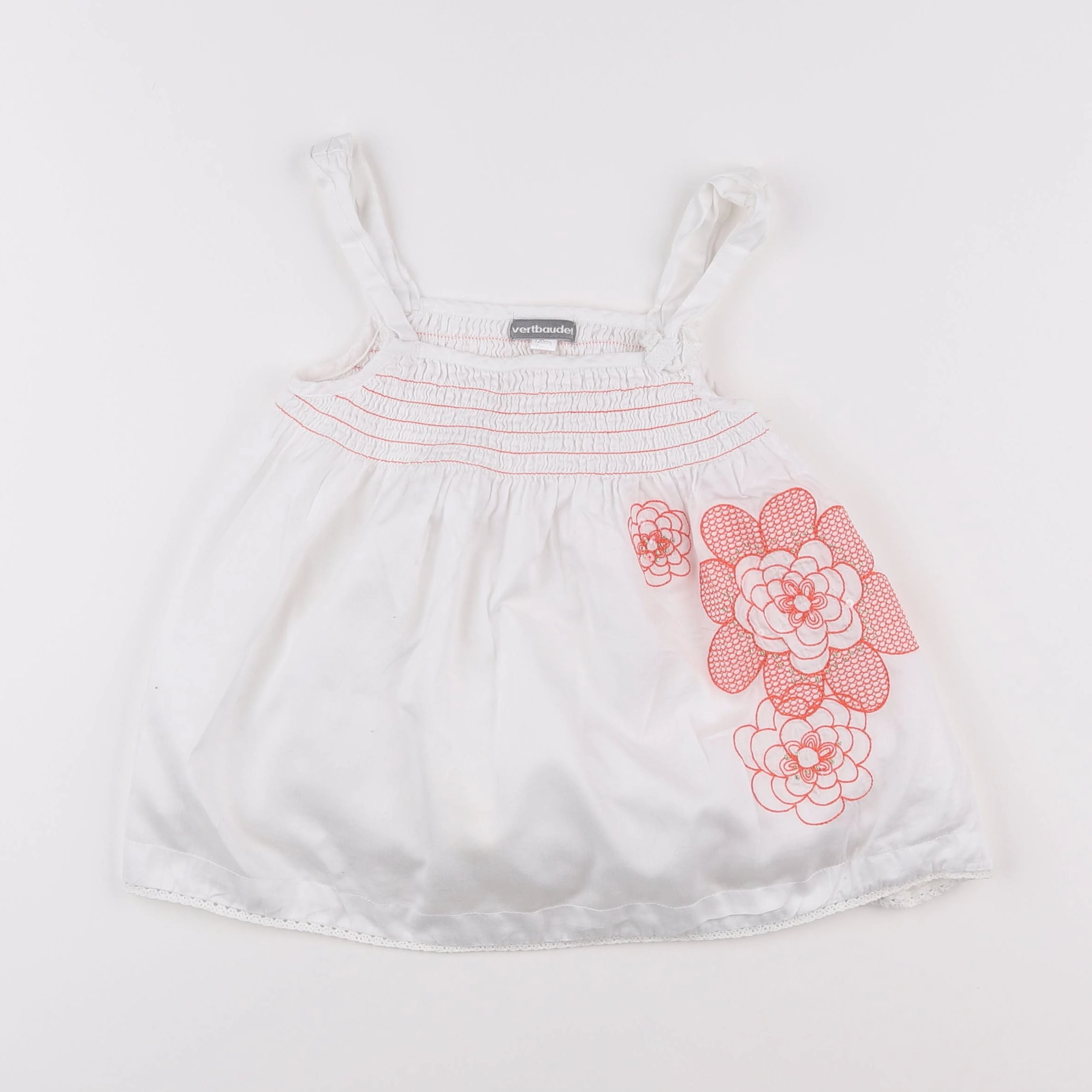 Vertbaudet - blouse blanc - 7 ans