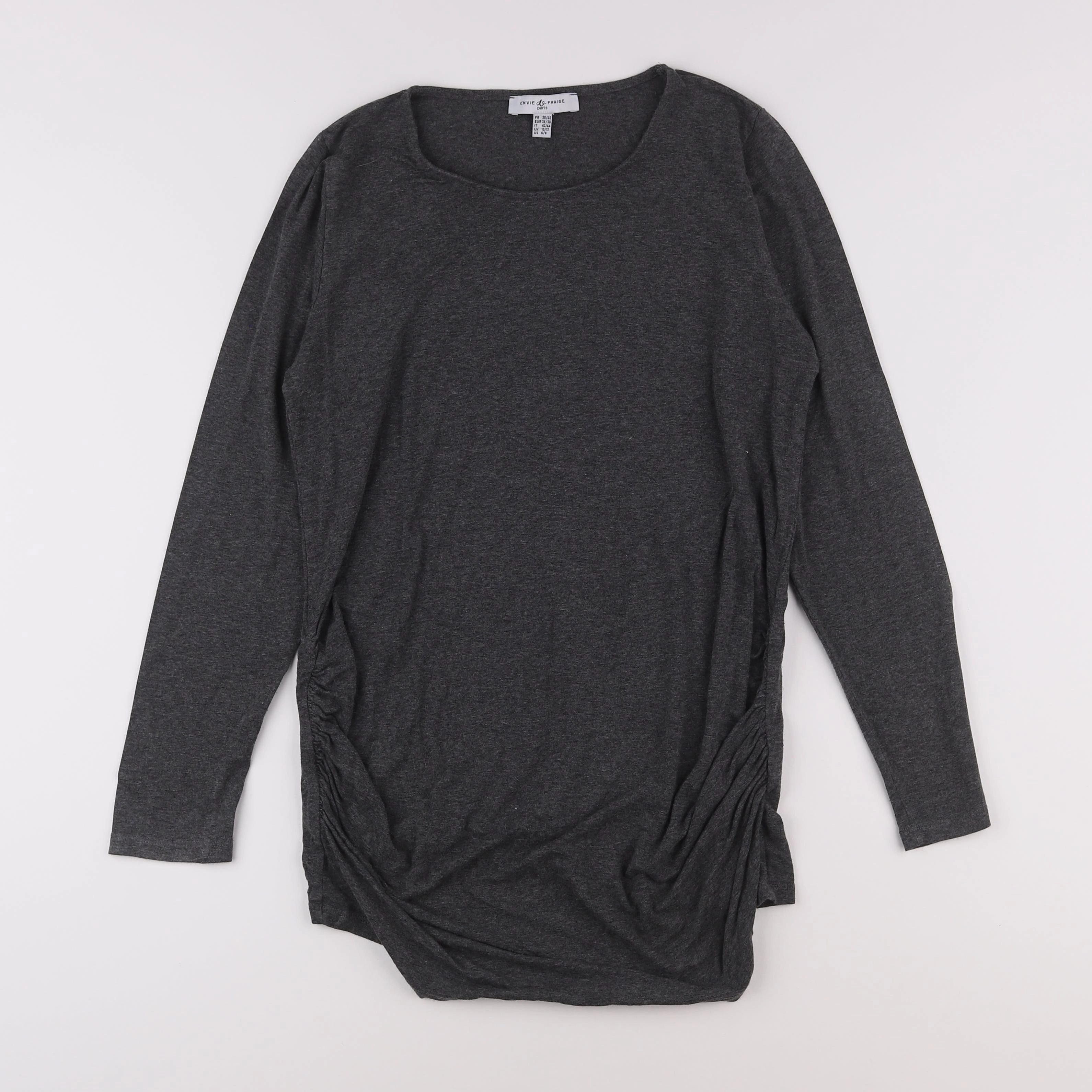 Envie de fraise - tee-shirt grossesse gris - 38 à 40