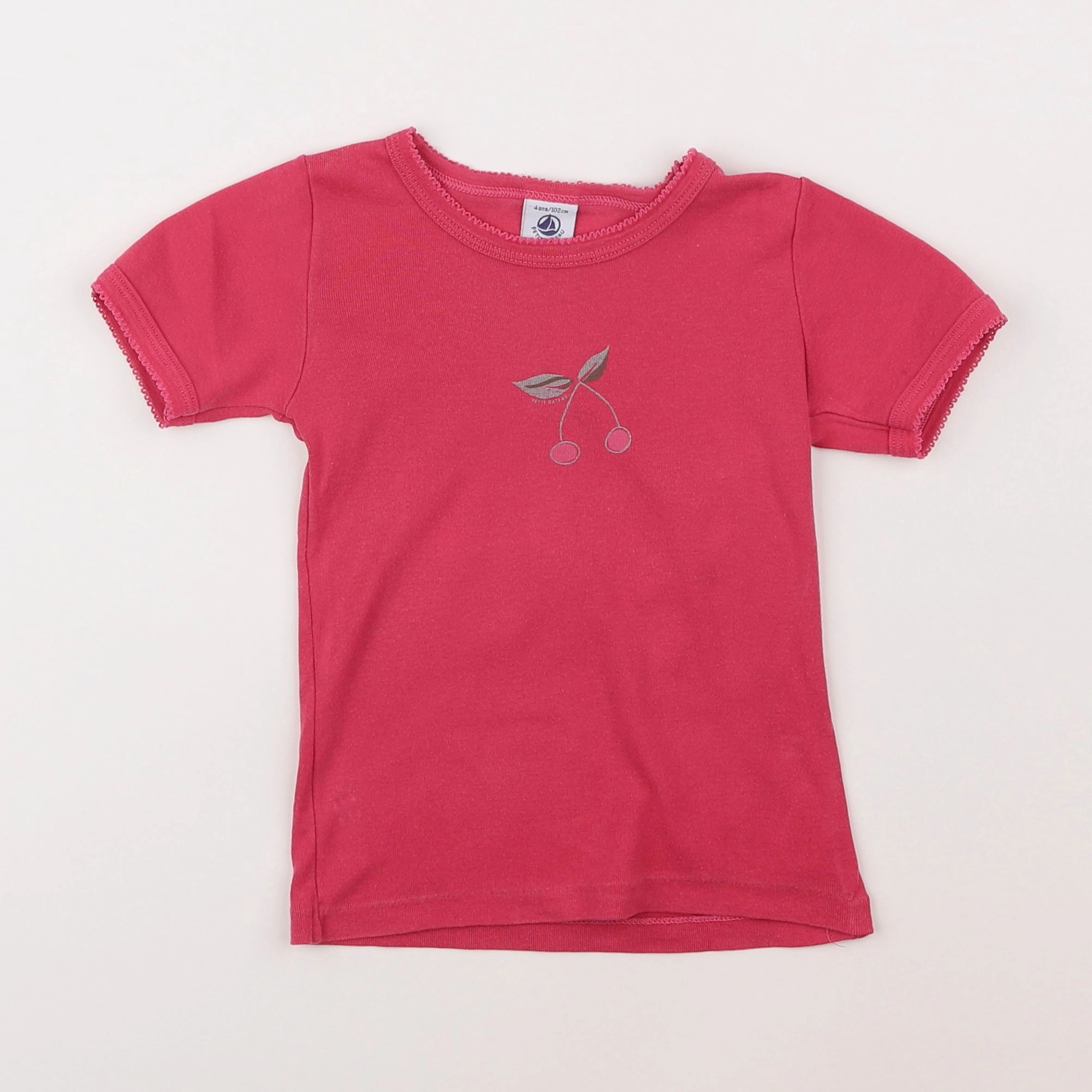 Petit Bateau - maillot de corps rose - 4 ans