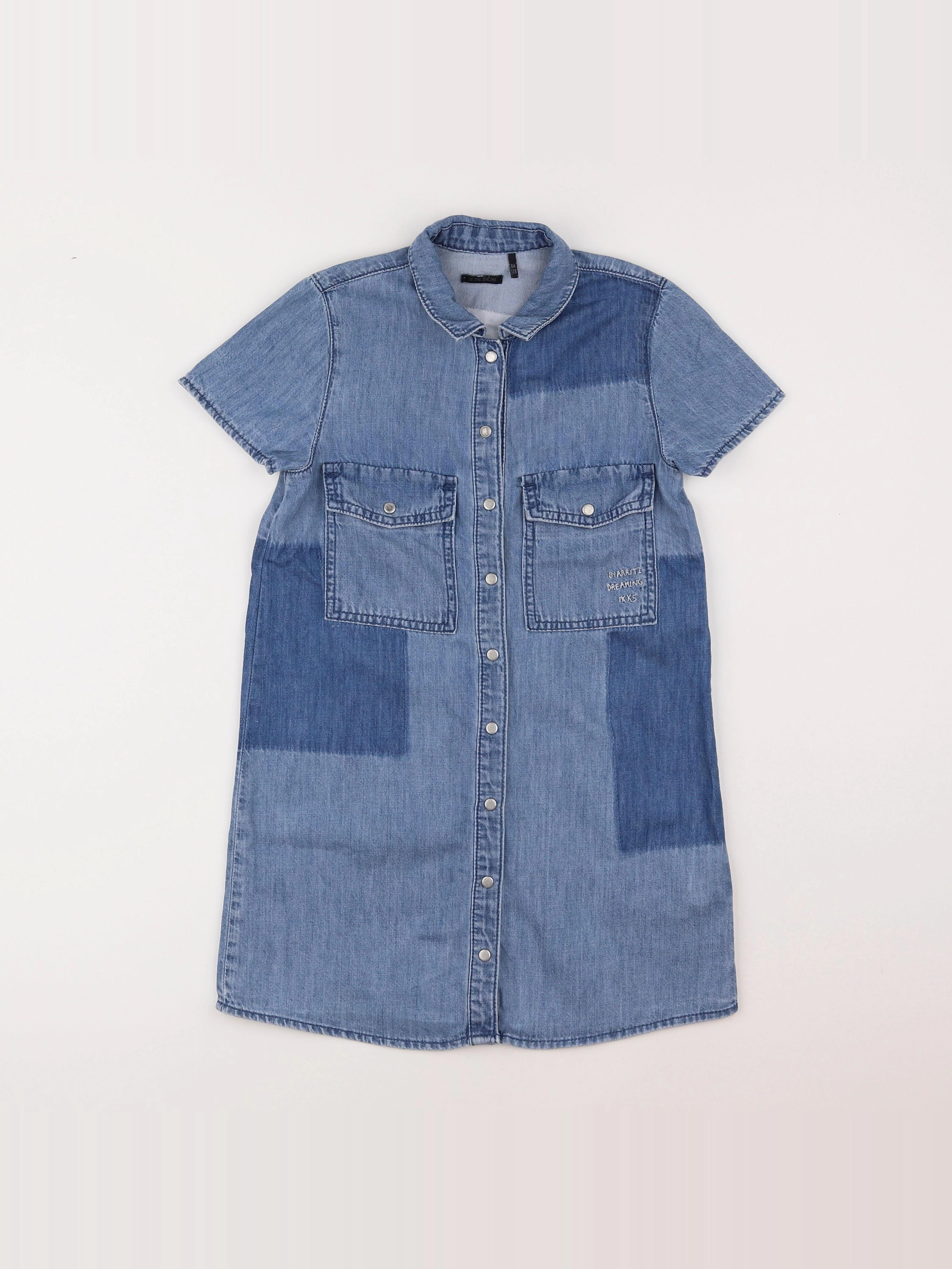 IKKS - robe bleu - 8 ans
