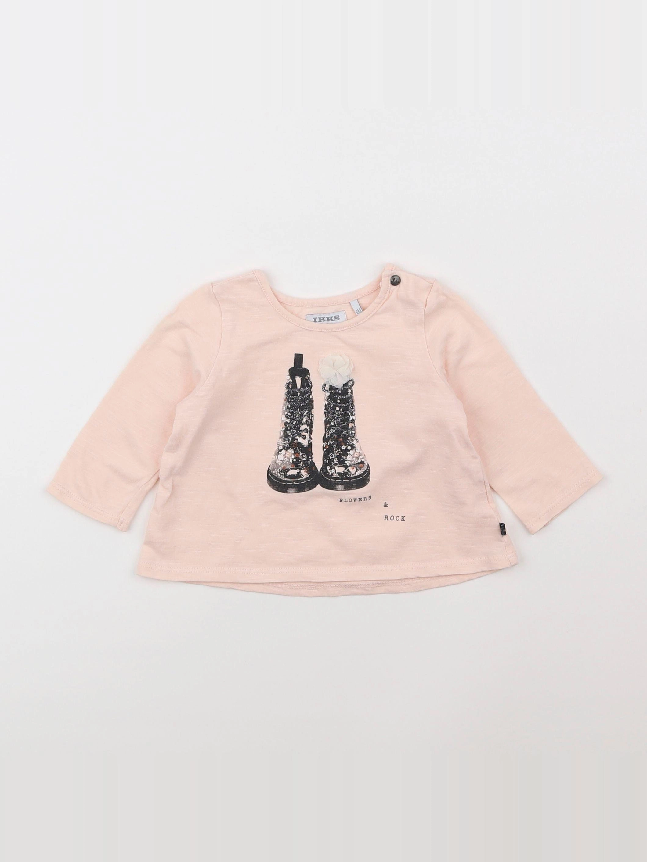 IKKS - tee-shirt rose - 6 mois
