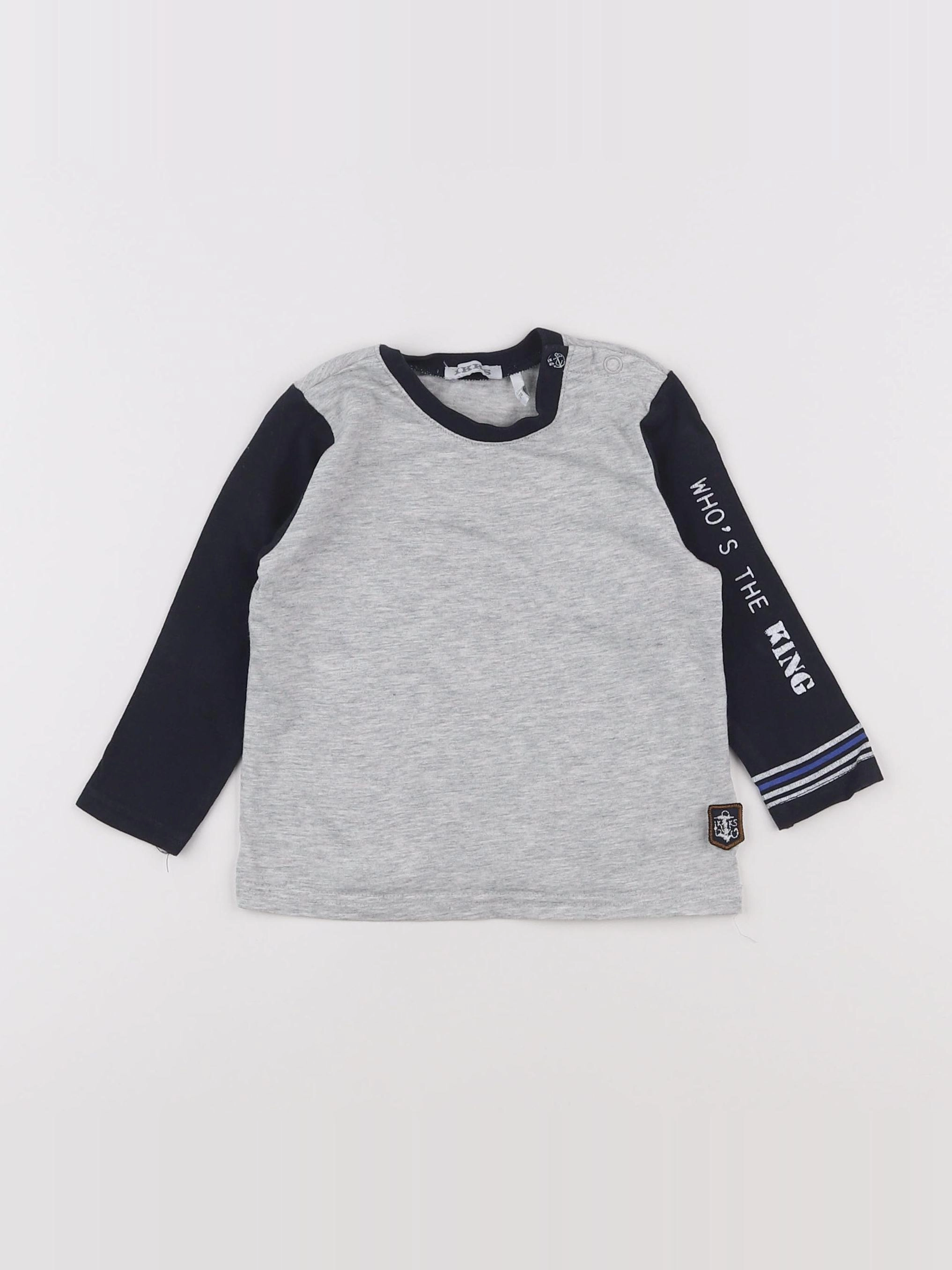 IKKS - tee-shirt gris - 12 mois