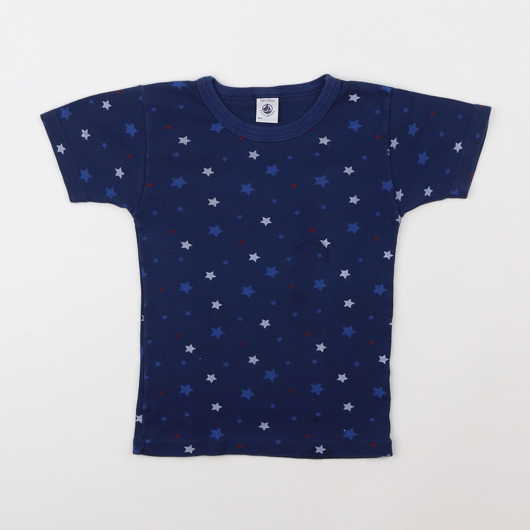 Petit Bateau - maillot de corps bleu - 5 ans