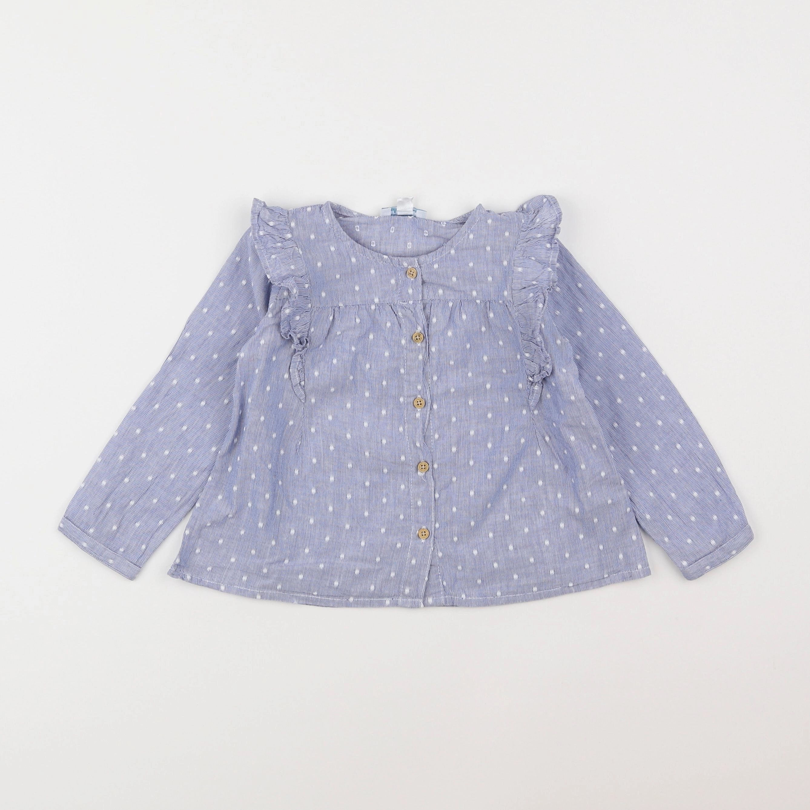 Vertbaudet - chemise bleu - 2 ans