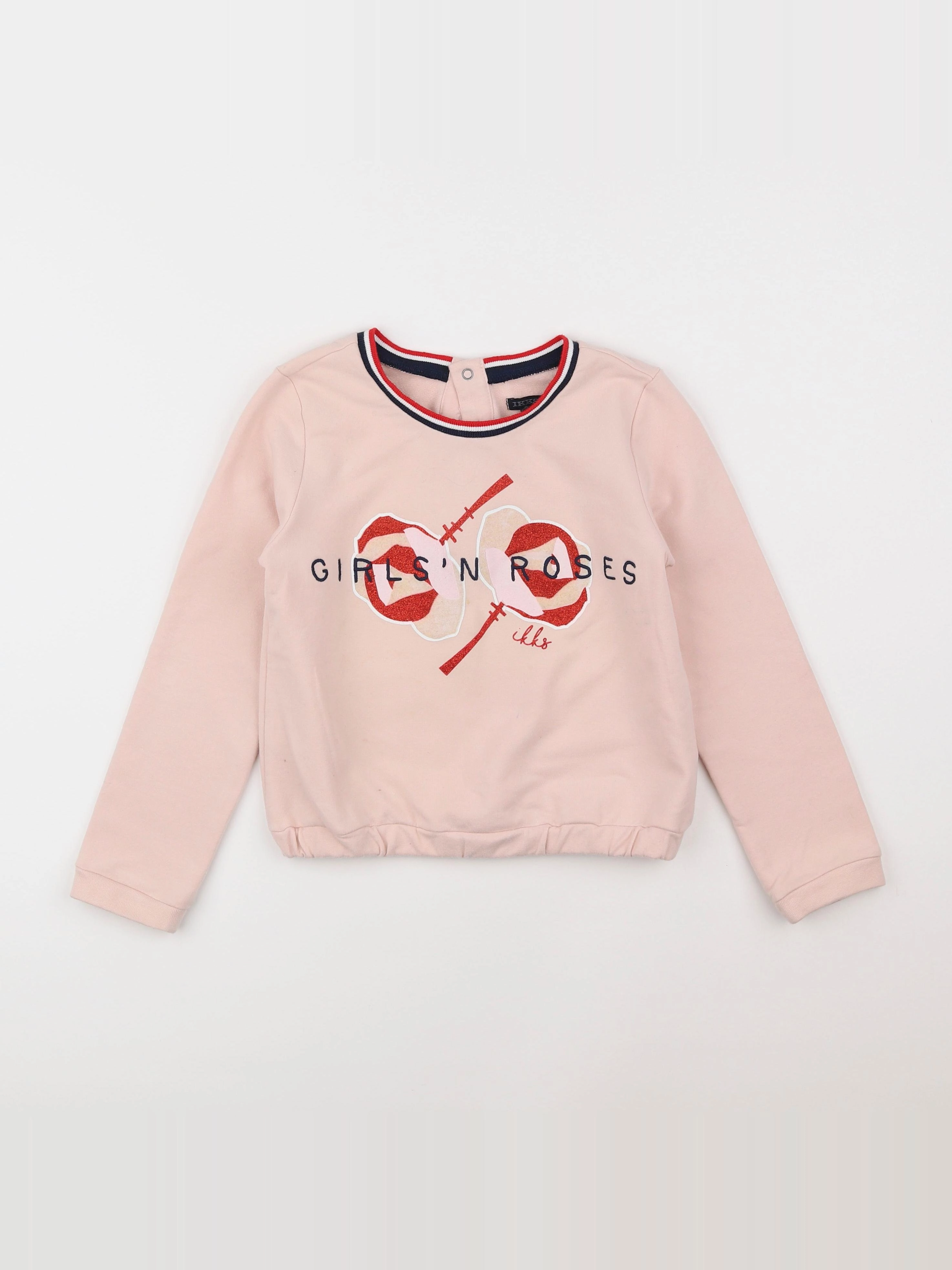 IKKS - sweat rose - 8 ans