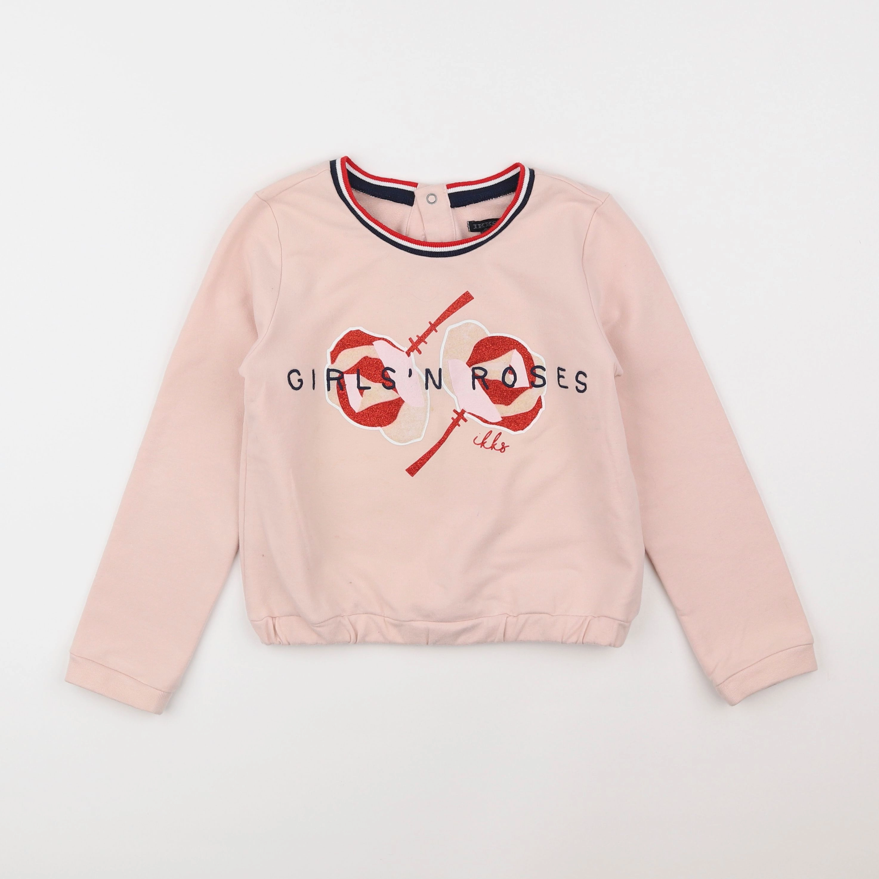 IKKS - sweat rose - 8 ans