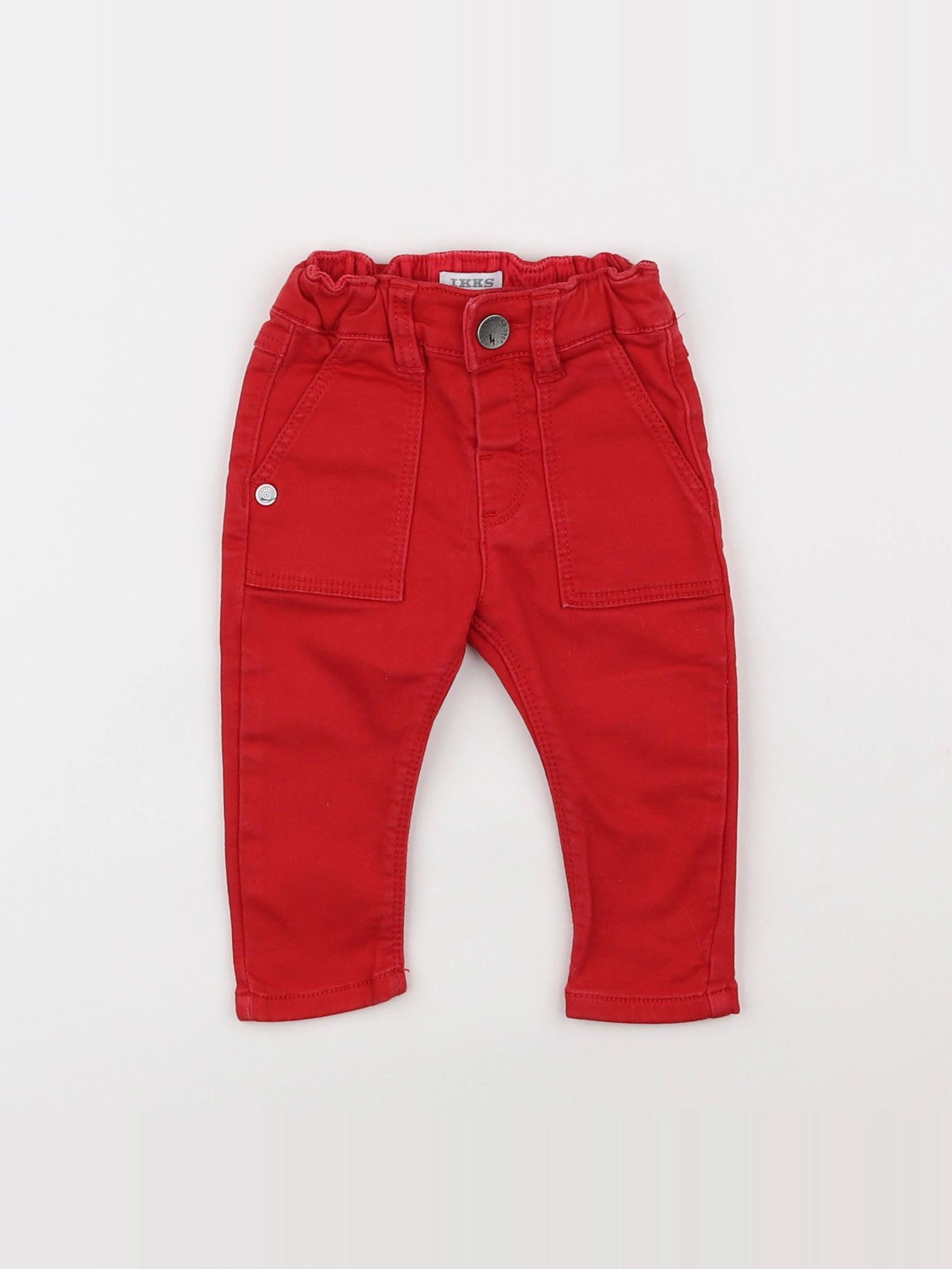 IKKS - jean rouge - 6 mois