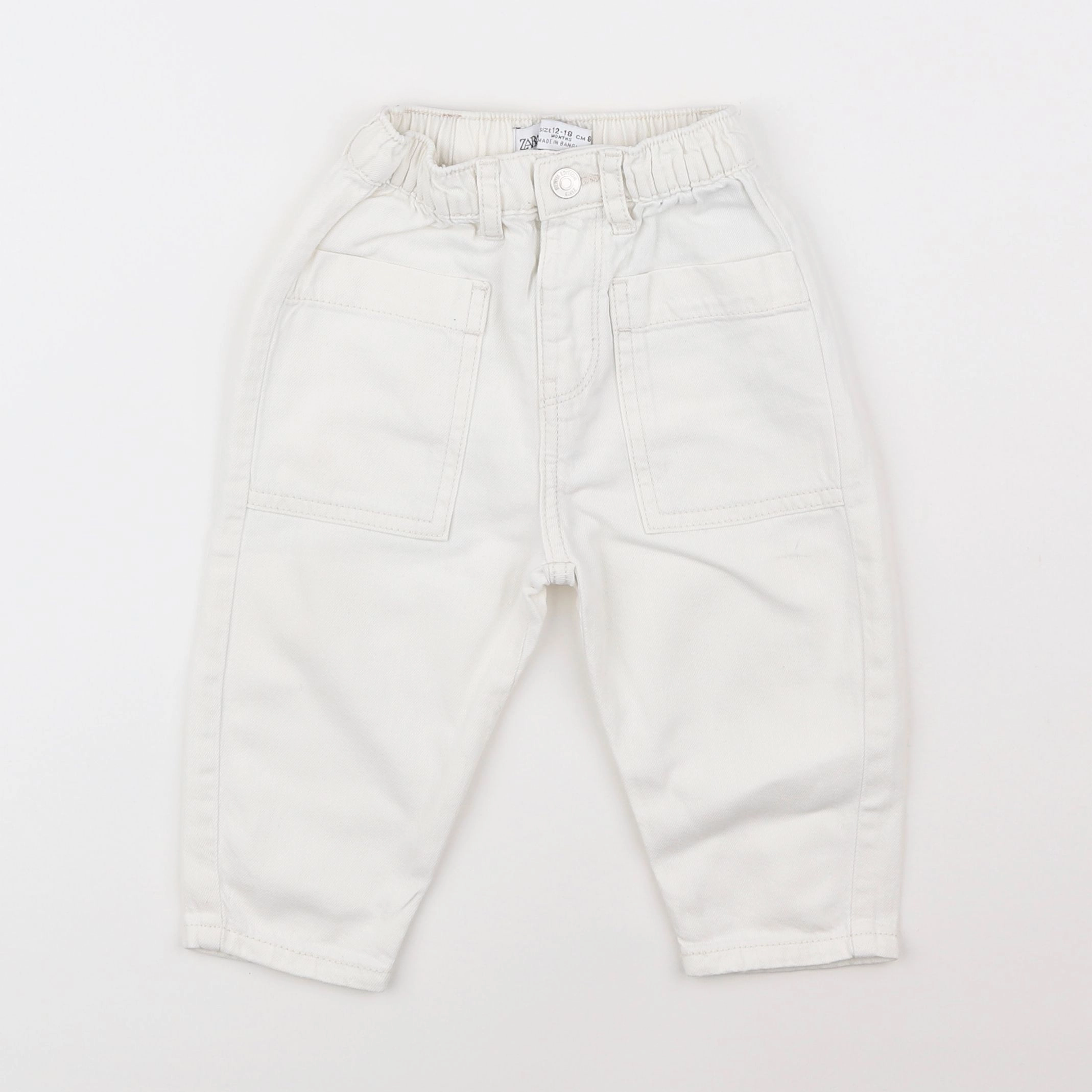 Zara - jean blanc - 12/18 mois