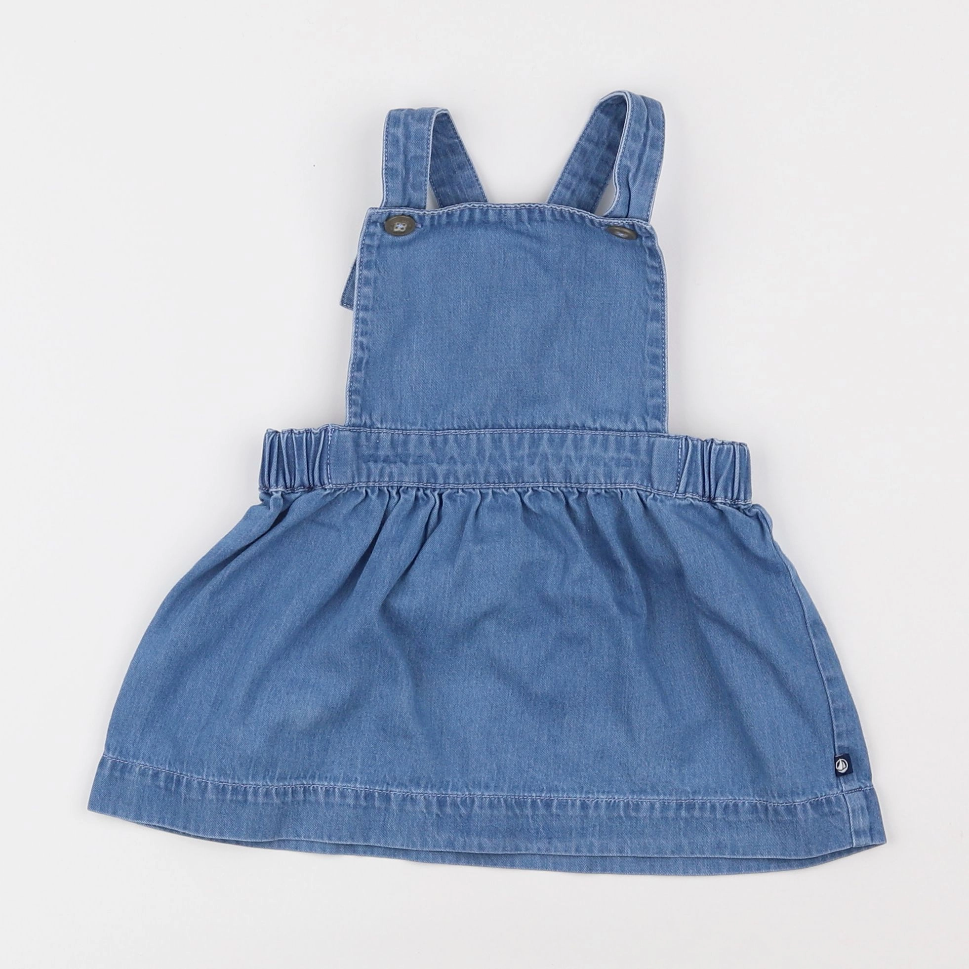 Petit Bateau - robe bleu - 18 mois
