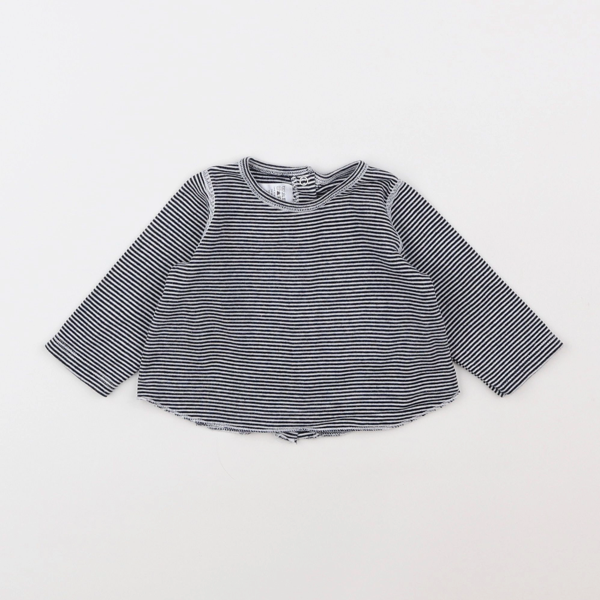 Petit Bateau - tee-shirt bleu, blanc - 3 mois