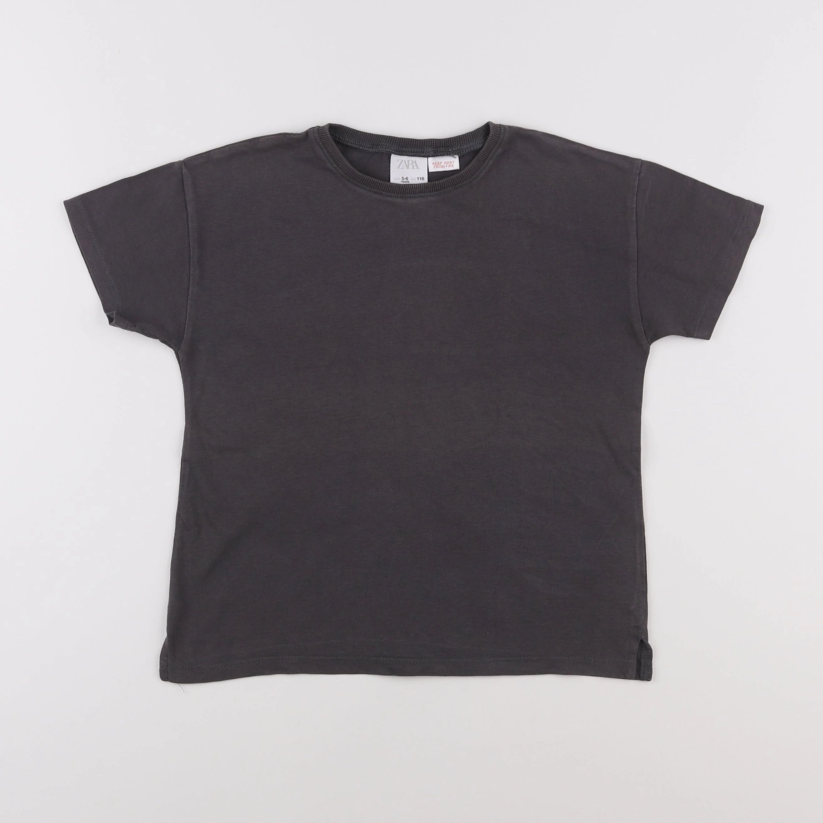 Zara - tee-shirt gris - 5/6 ans