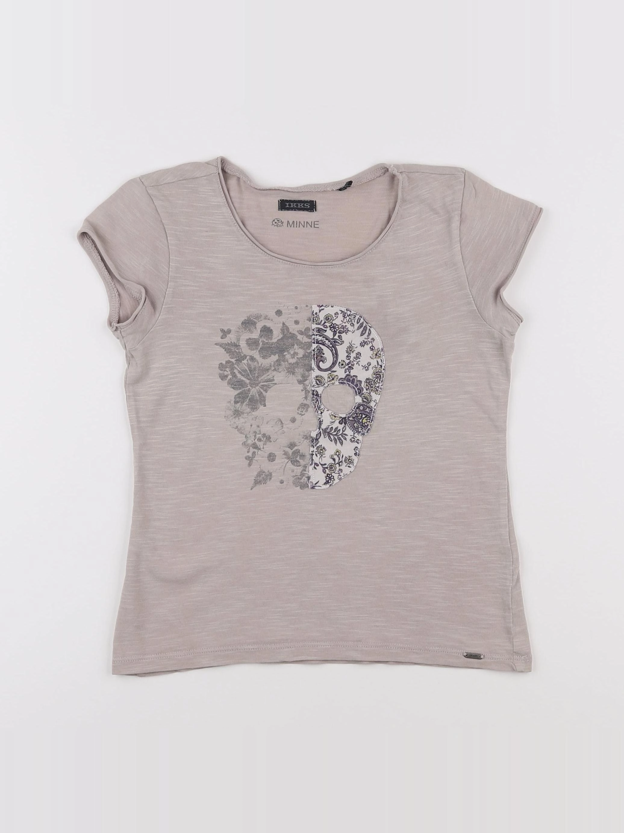 IKKS - tee-shirt beige - 8 ans