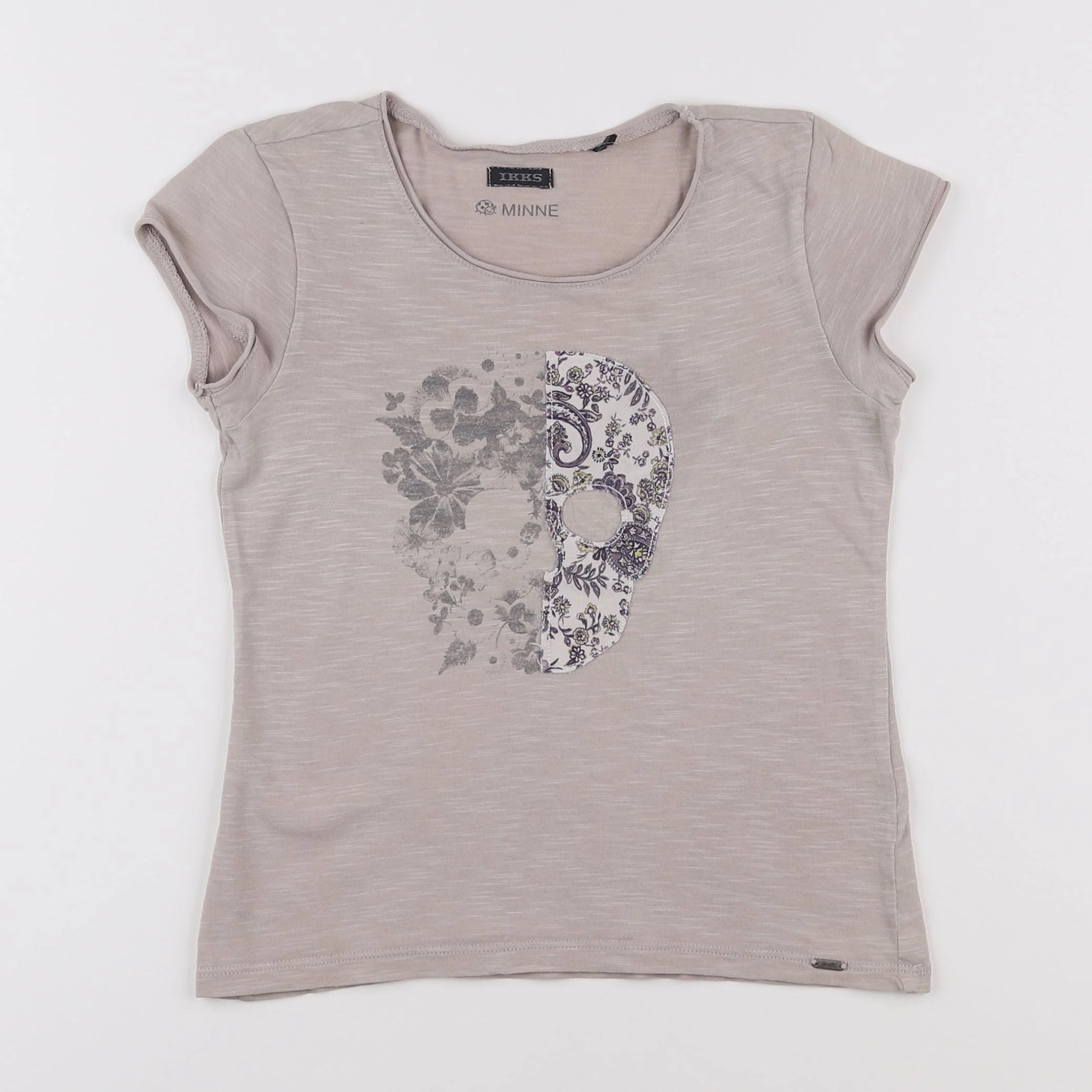 IKKS - tee-shirt beige - 8 ans