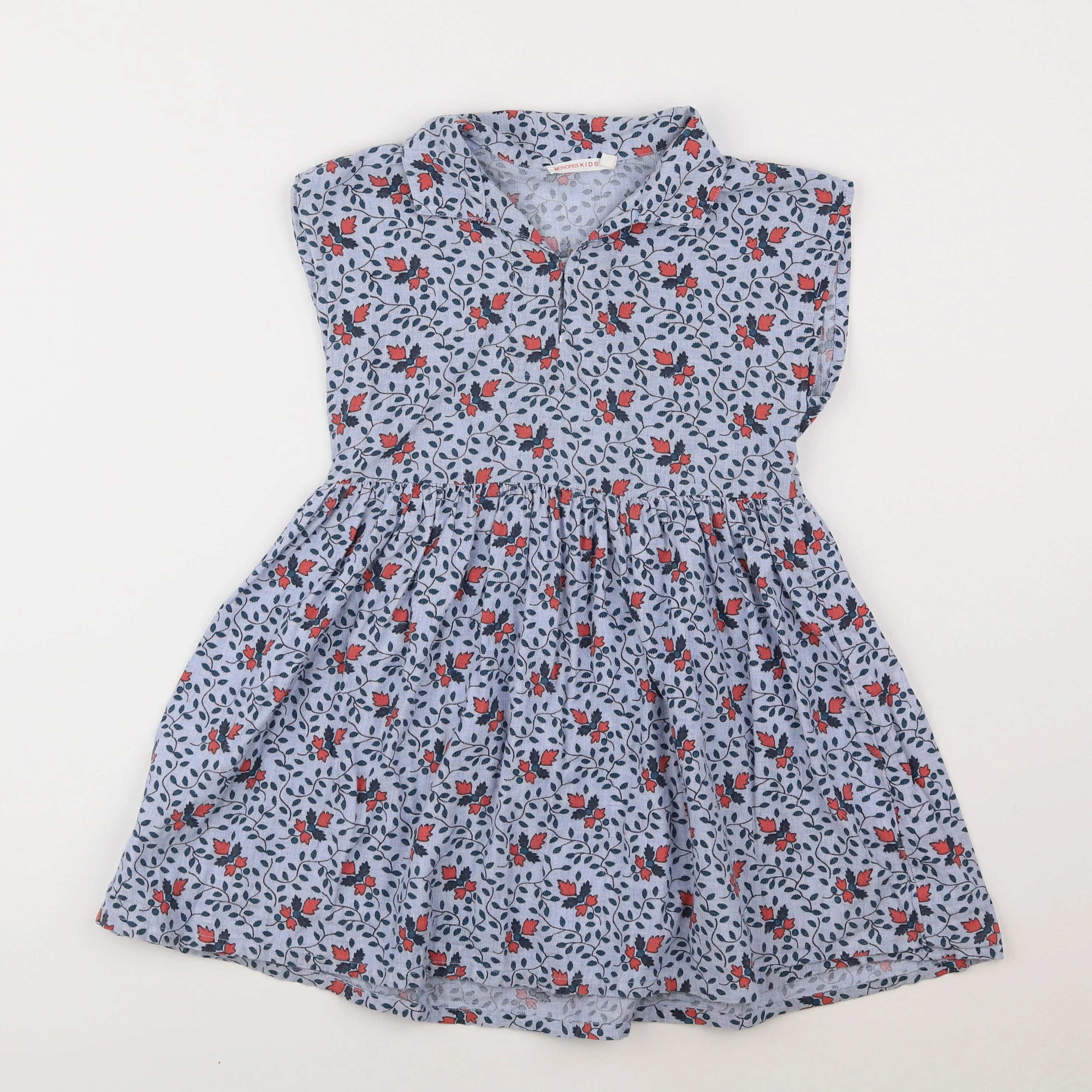 Monoprix - robe bleu - 6 ans