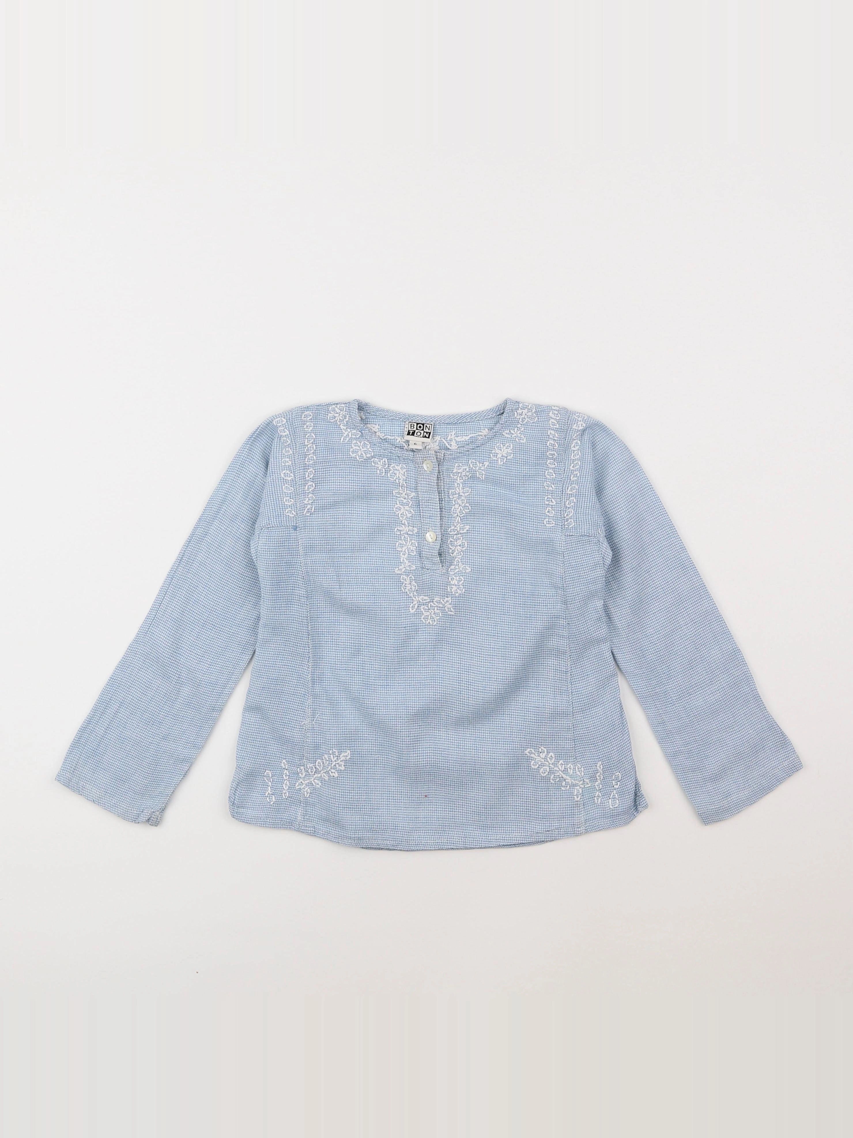 Bonton - blouse bleu - 6 ans