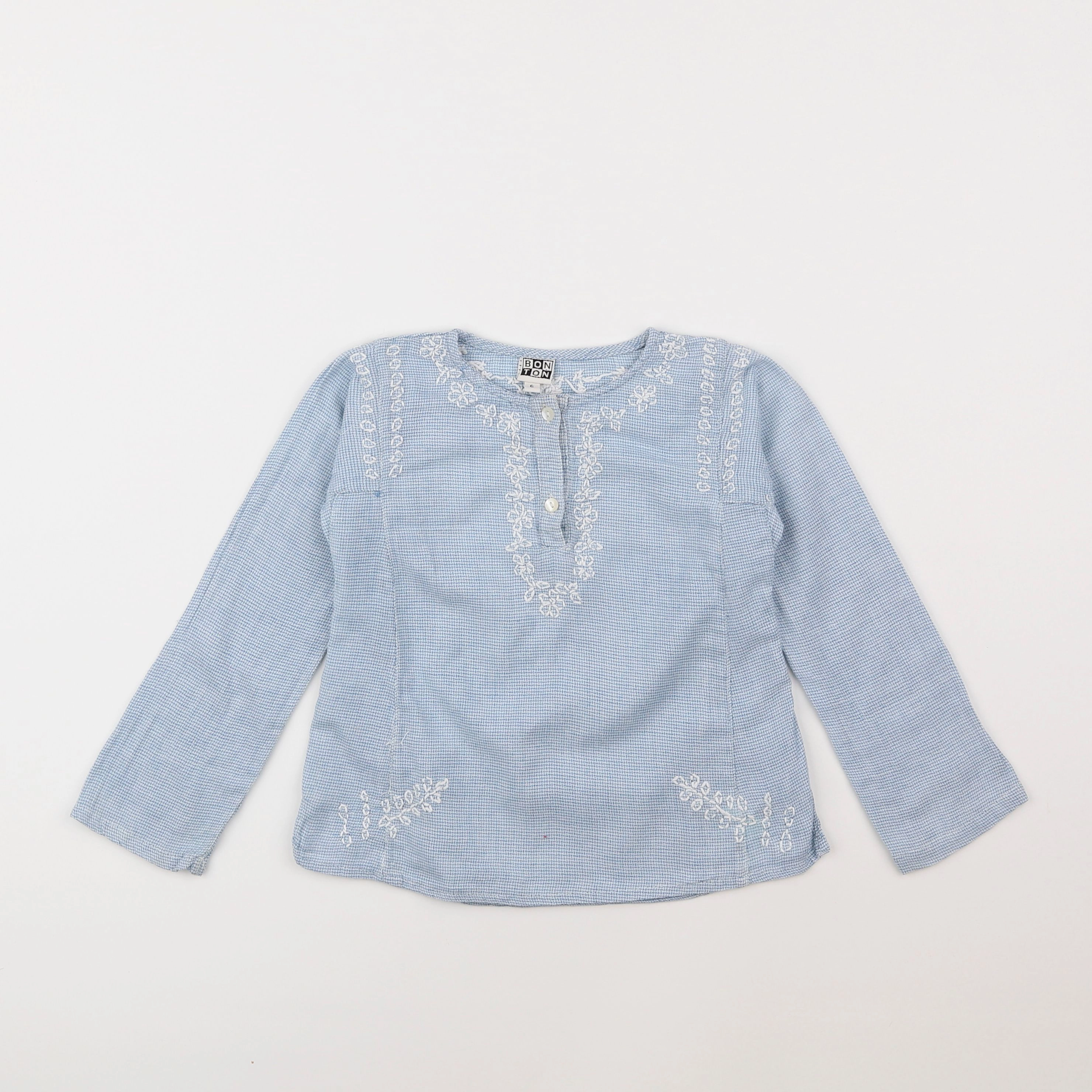 Bonton - blouse bleu - 6 ans