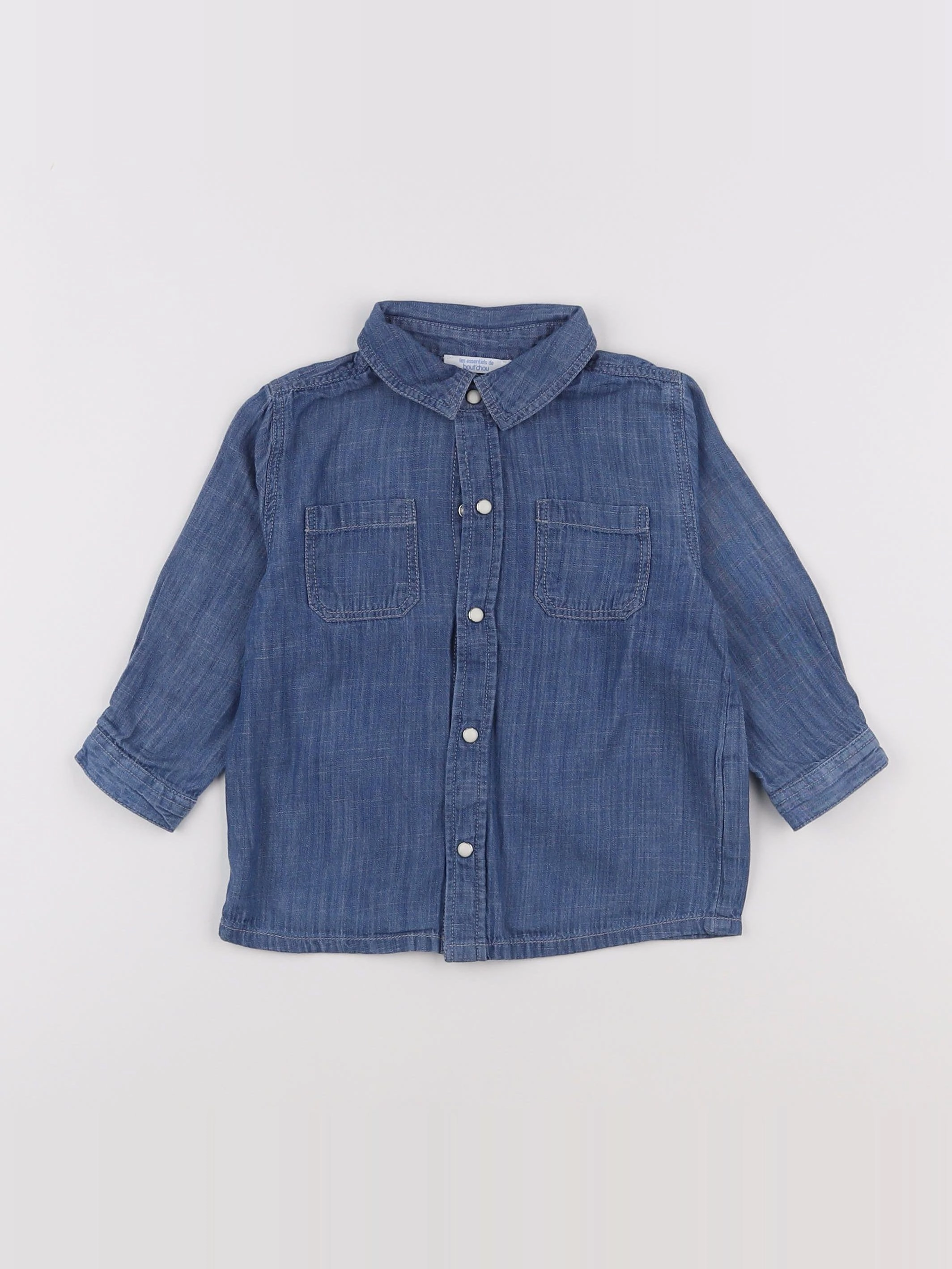 Boutchou - chemise bleu - 18 mois