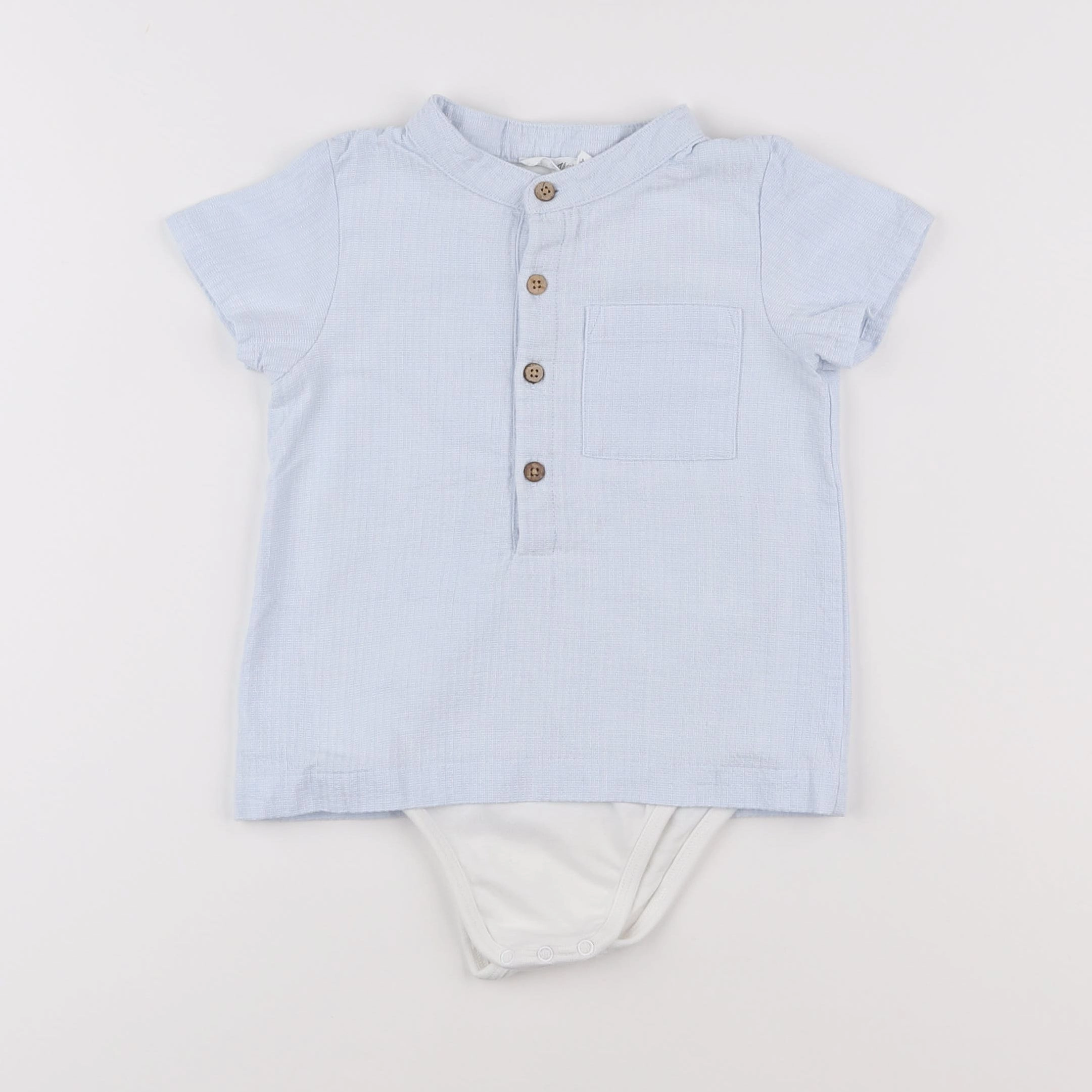 Eden & Victor - body blouse bleu - 2 ans