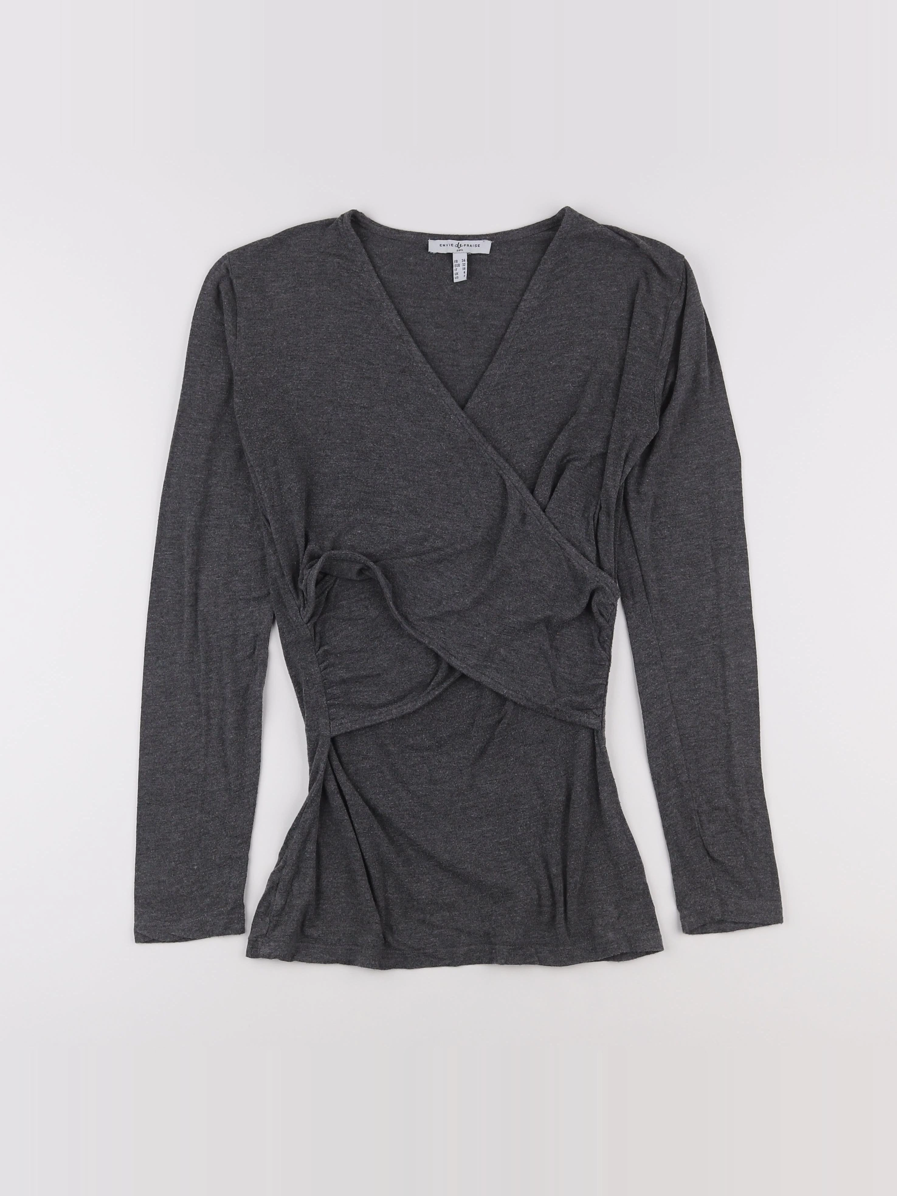 Envie de fraise - tee-shirt allaitement, grossesse gris - 34
