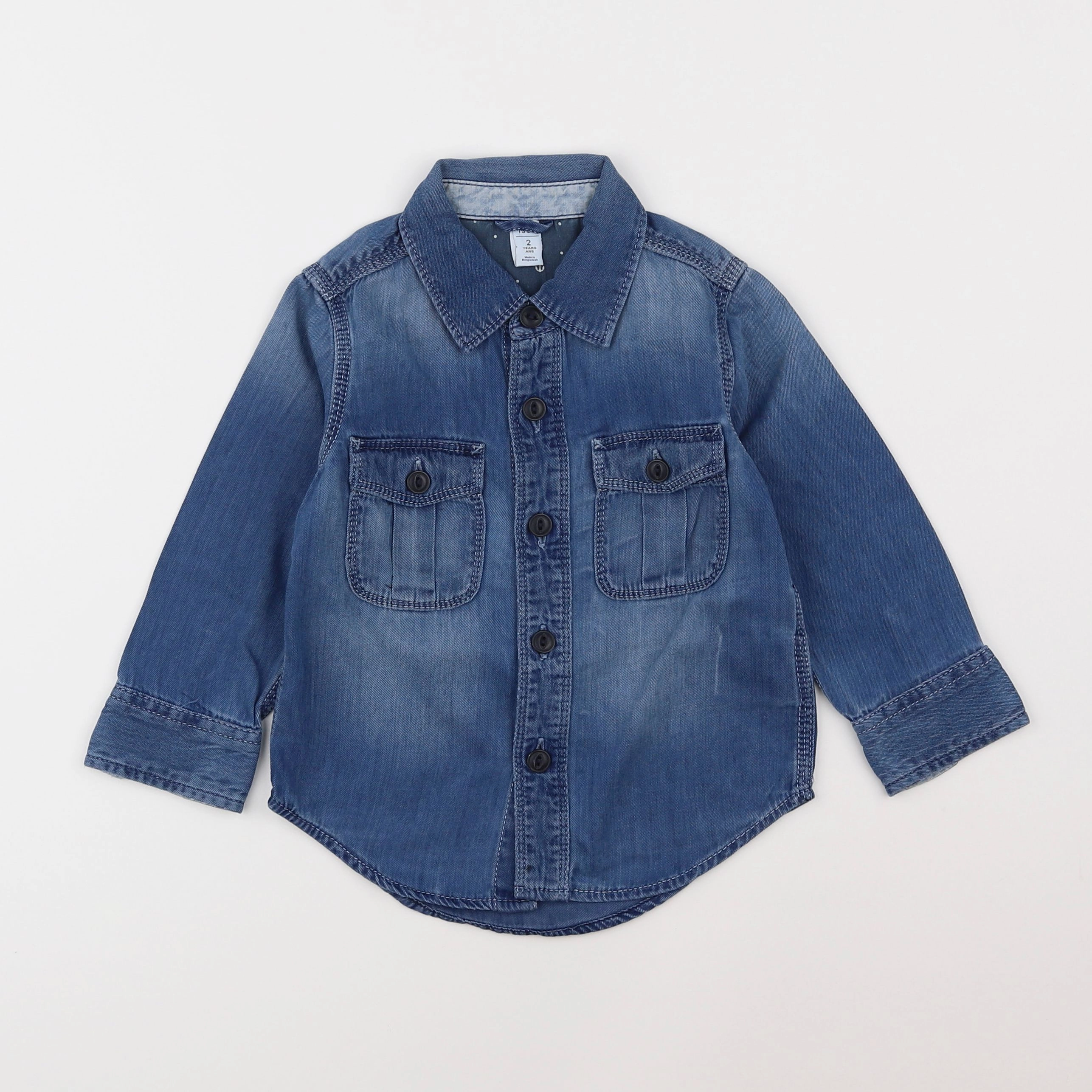 GAP - chemise bleu - 2 ans