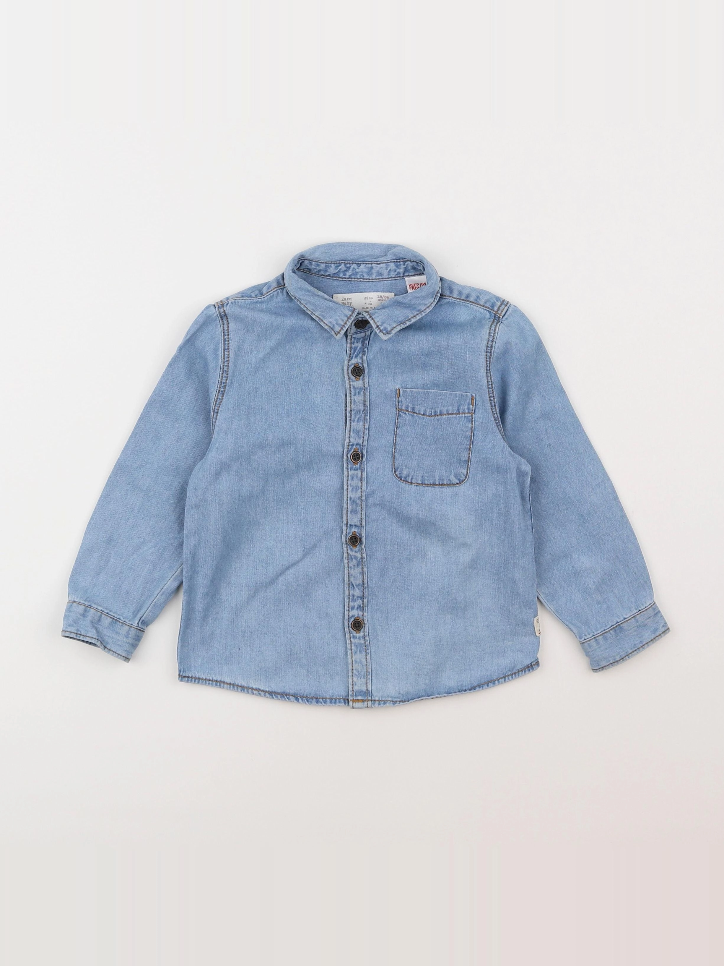 Zara - chemise bleu - 18 mois à 2 ans
