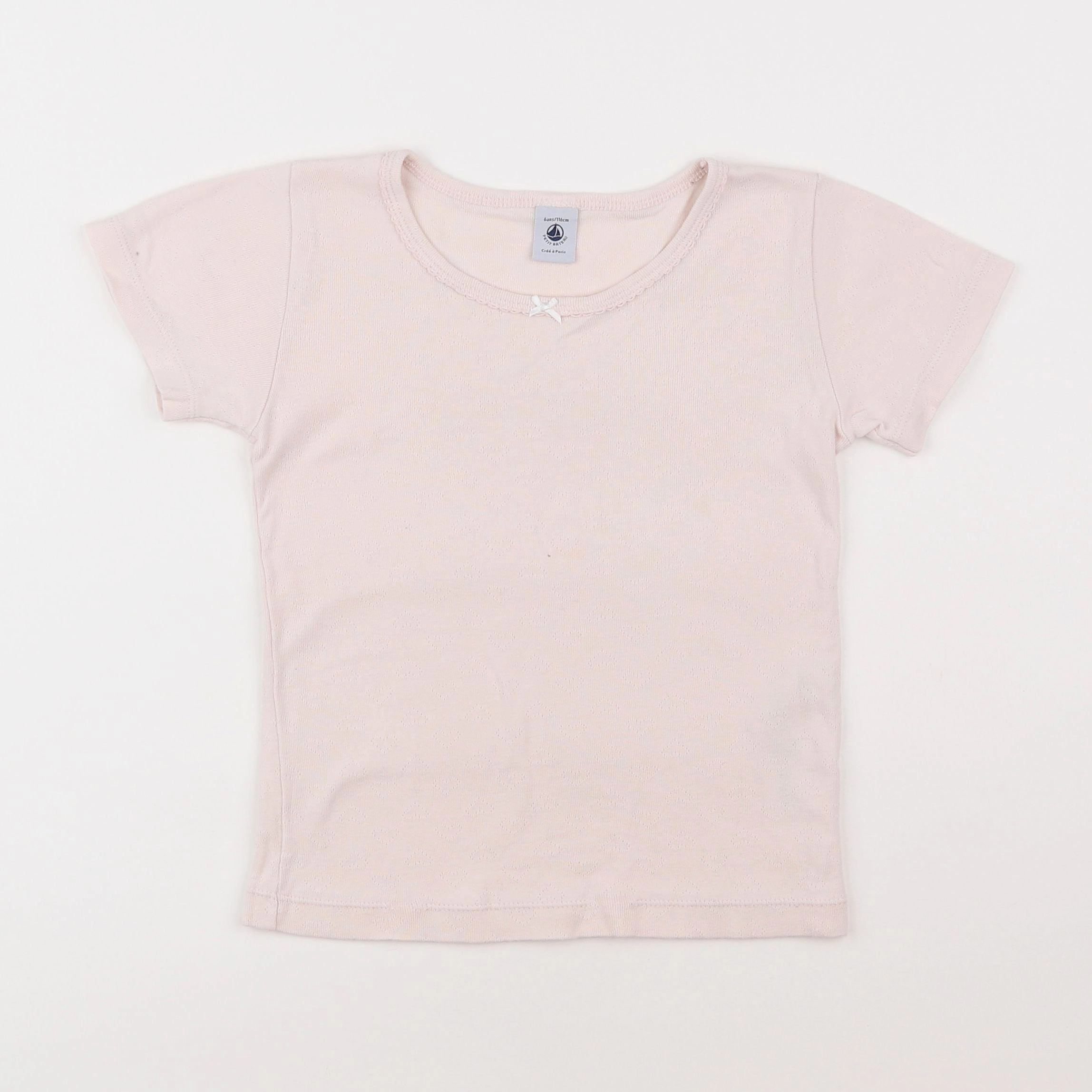 Petit Bateau - maillot de corps rose - 6 ans