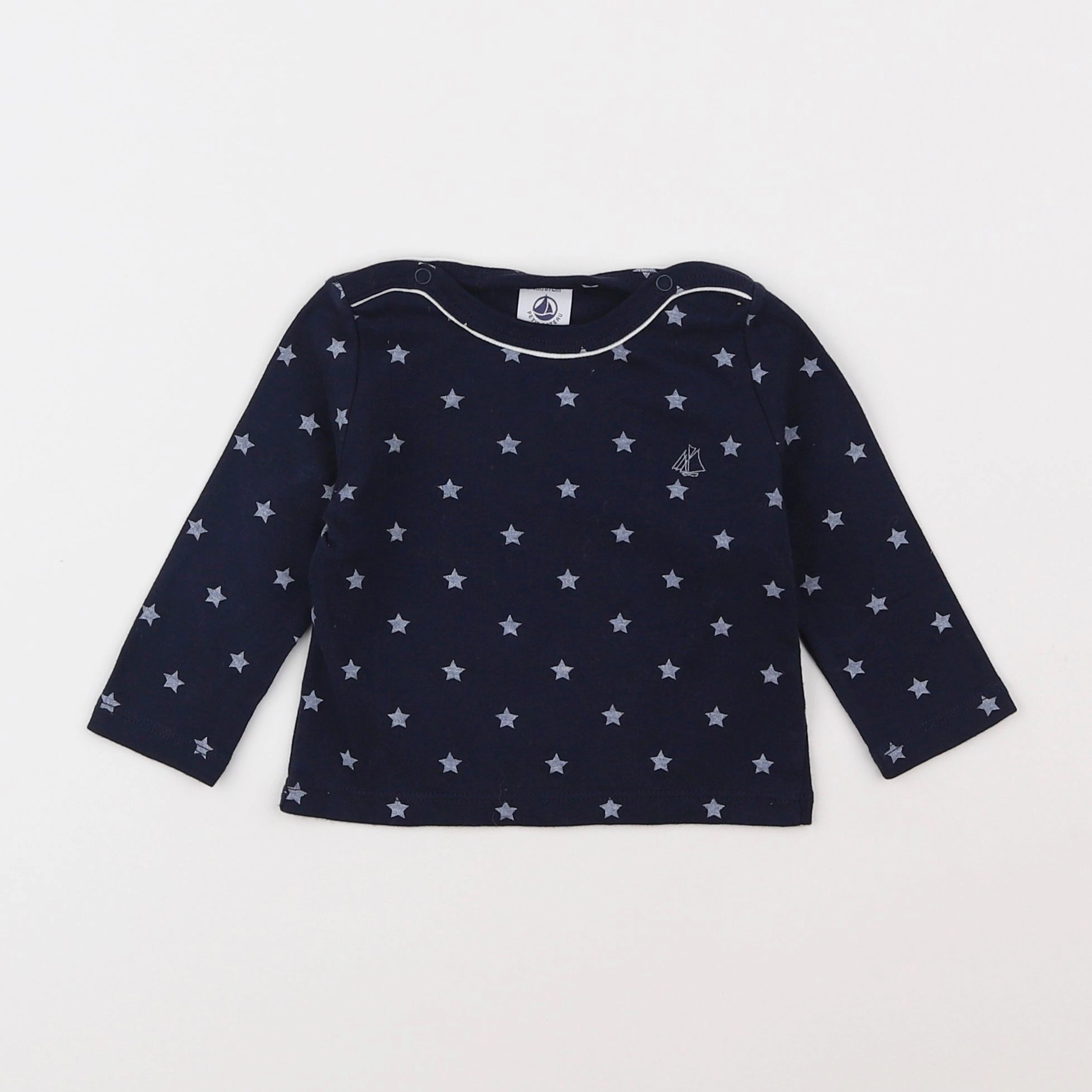 Petit Bateau - maillot de corps bleu - 6 mois