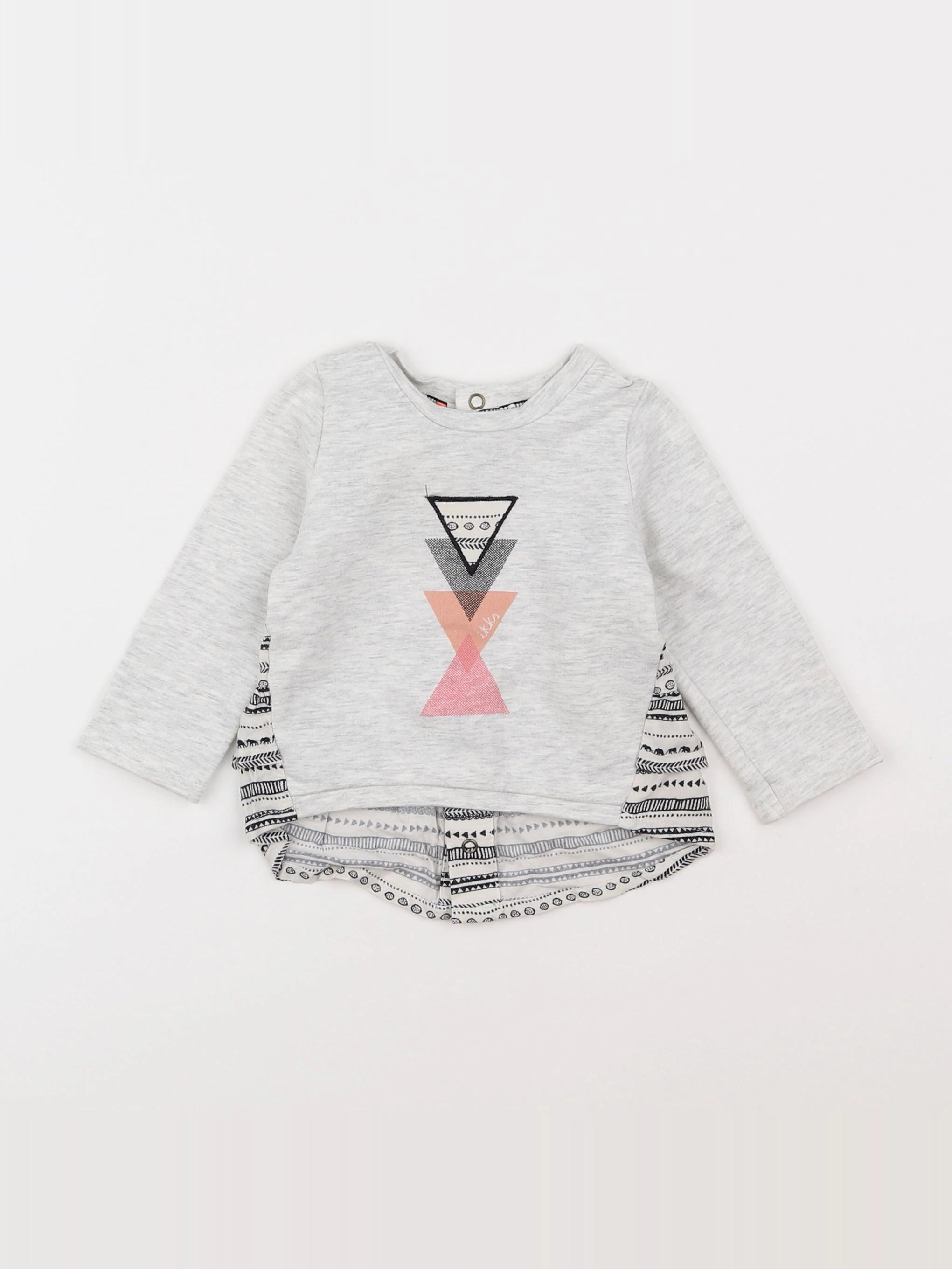 IKKS - tee-shirt gris - 6 mois