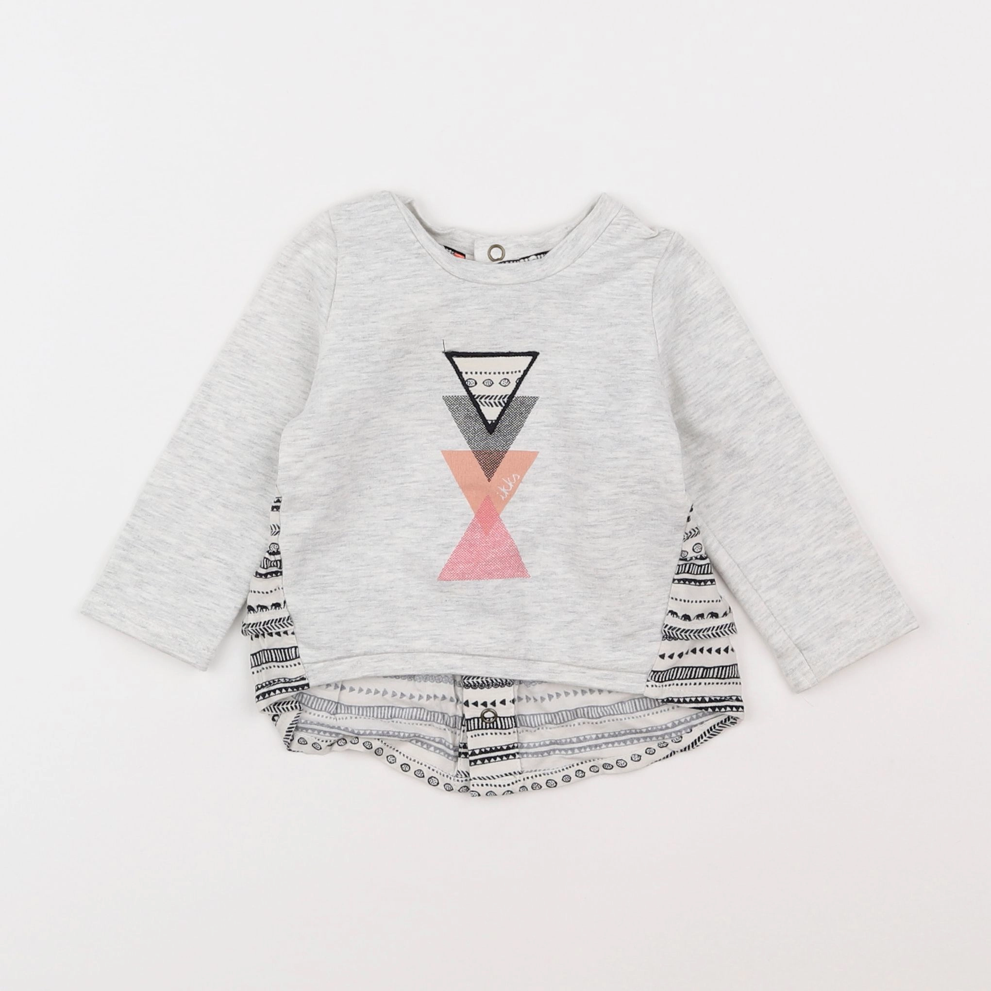 IKKS - tee-shirt gris - 6 mois