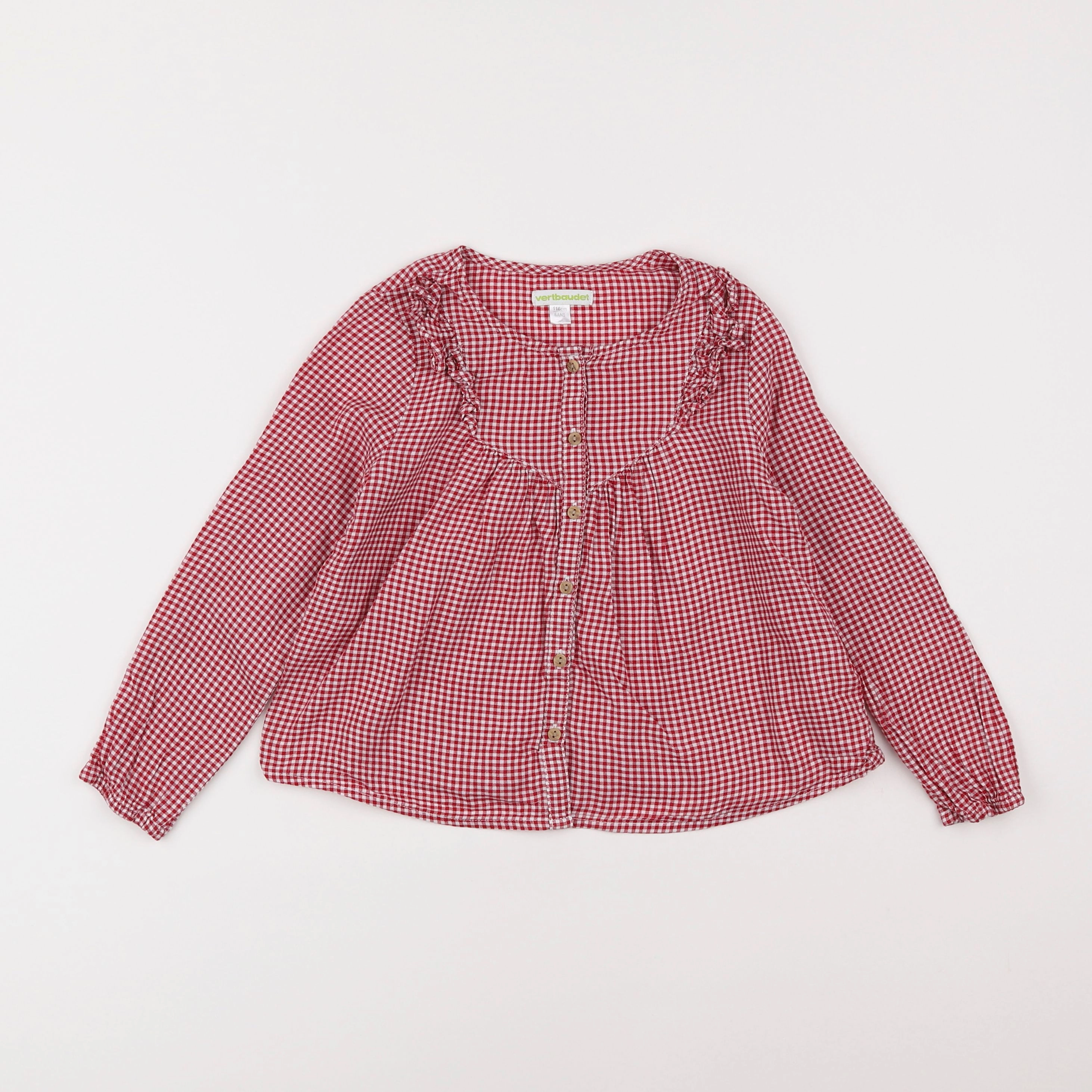 Vertbaudet - blouse rouge - 6 ans