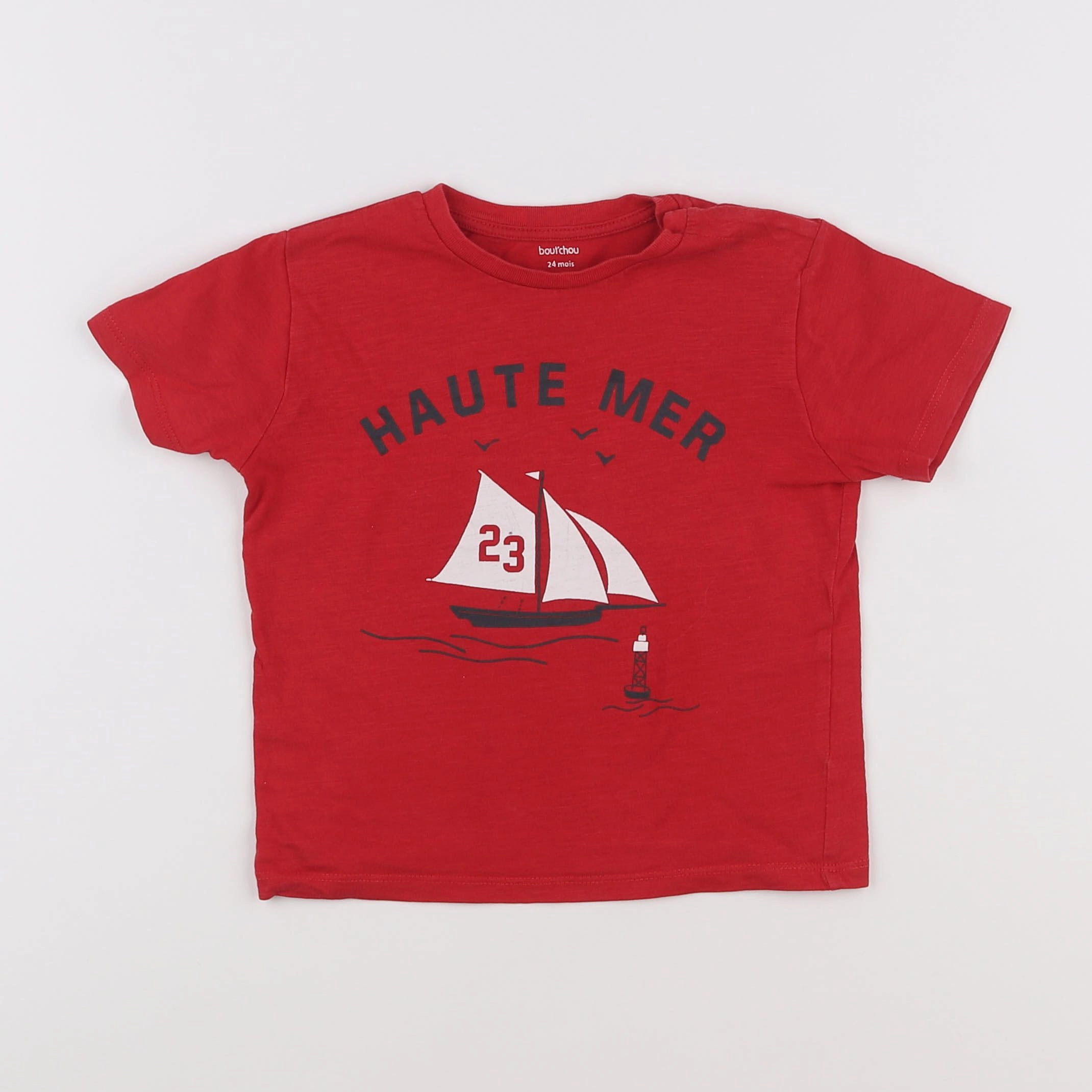 Boutchou - tee-shirt rouge - 2 ans