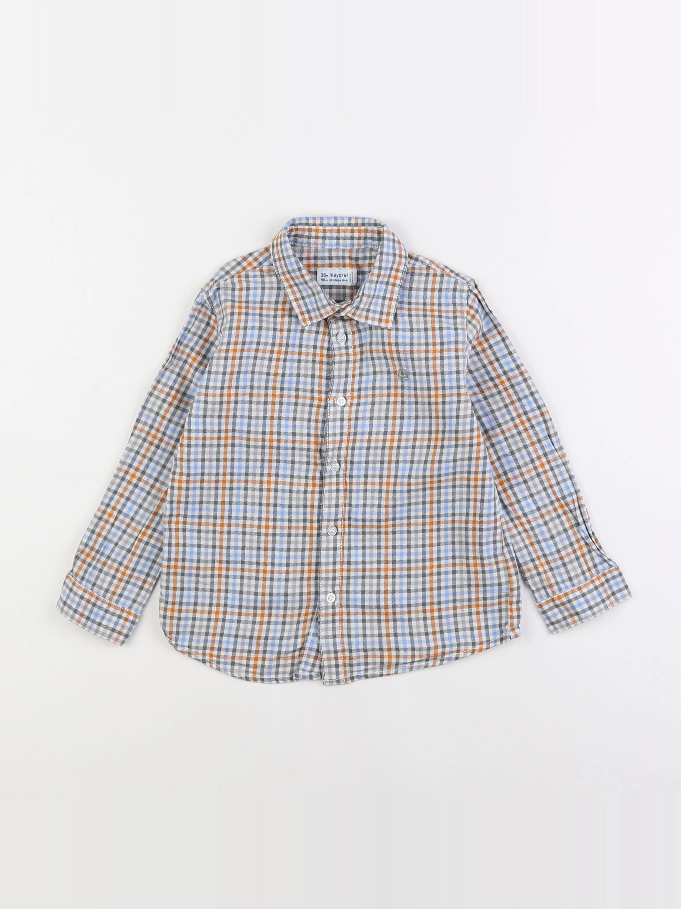 Mayoral - chemise gris, marron - 3 ans