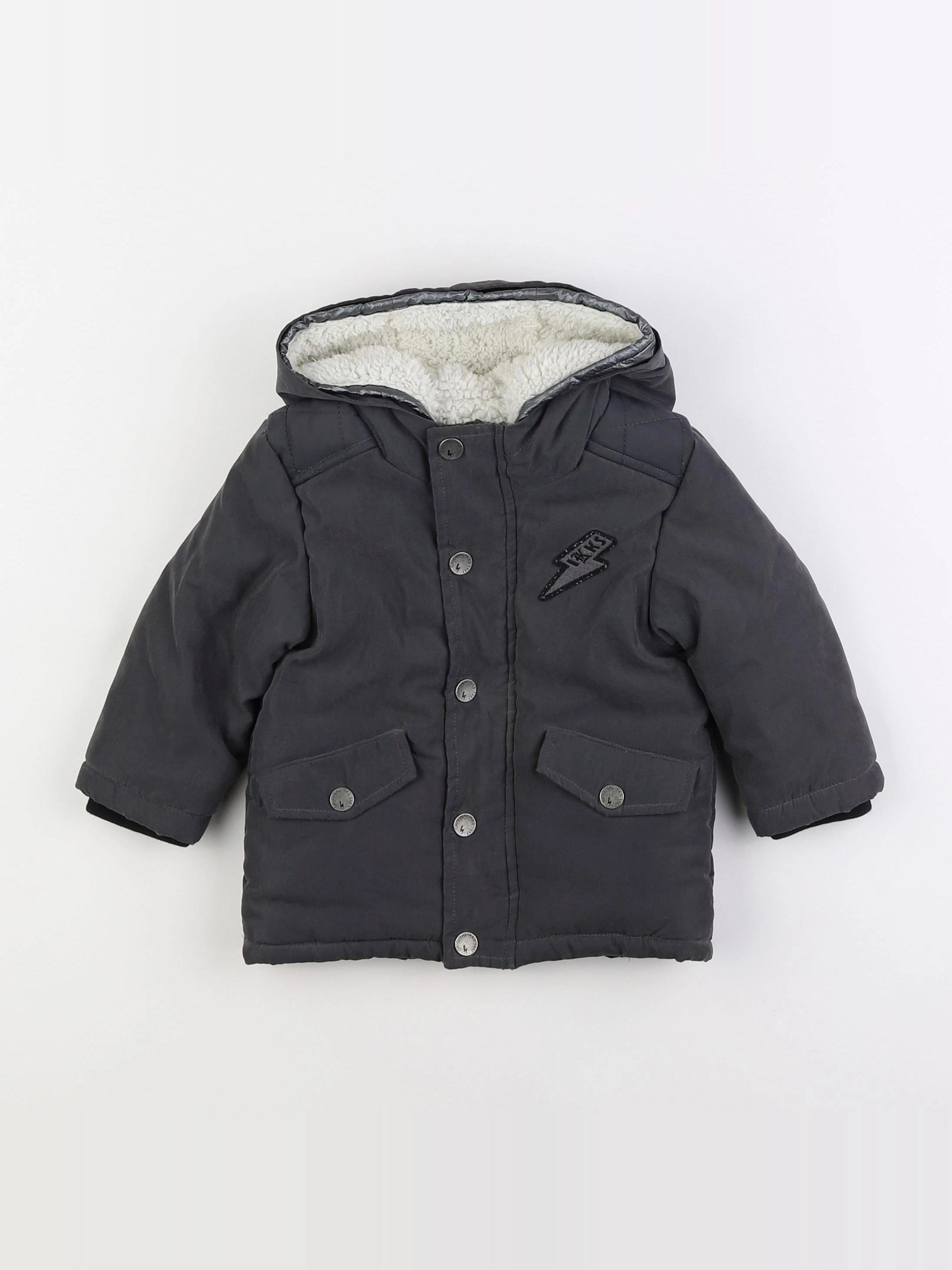 IKKS - parka doublure amovible gris - 12 mois