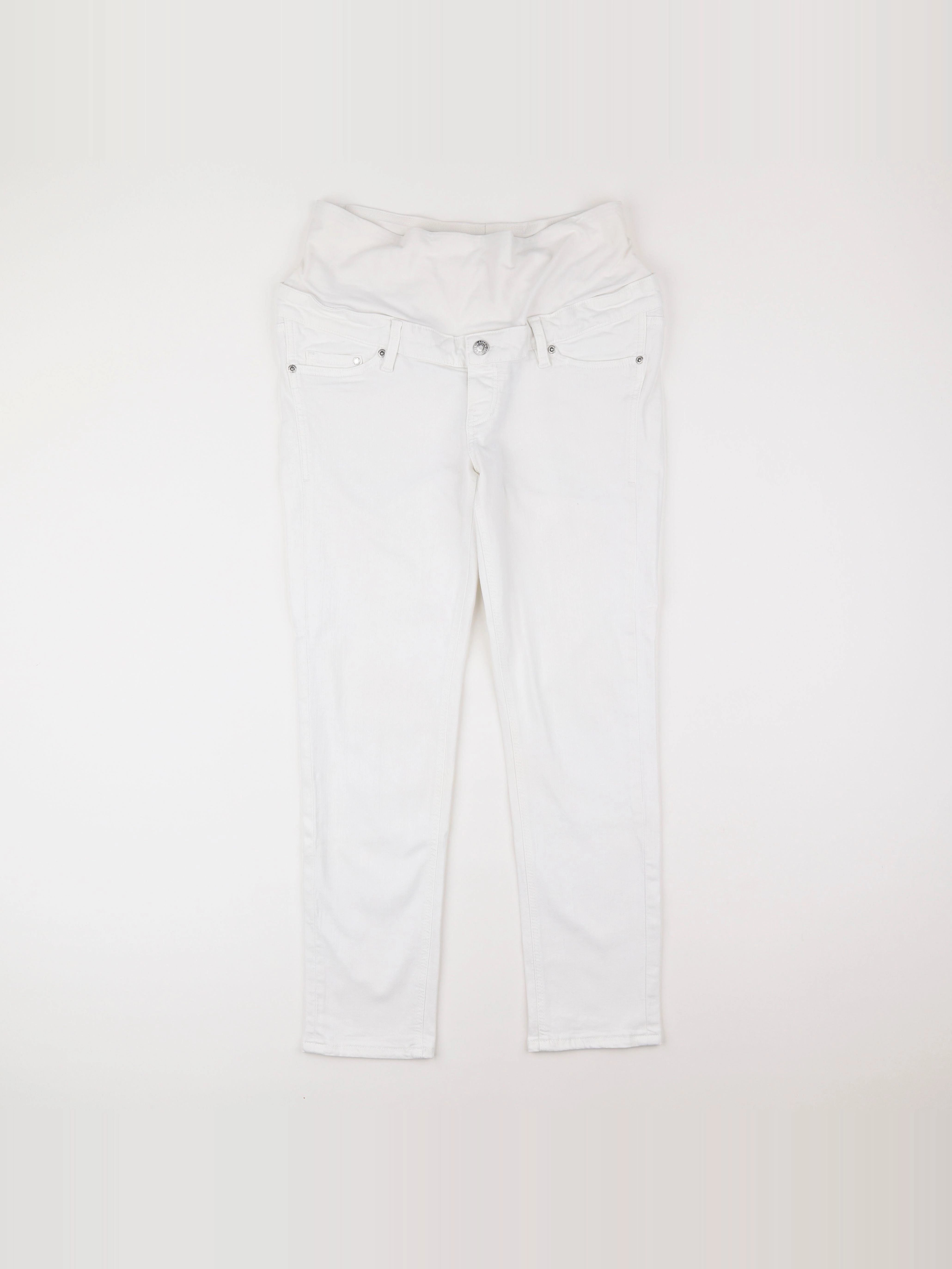 H&M - jean grossesse blanc - 40