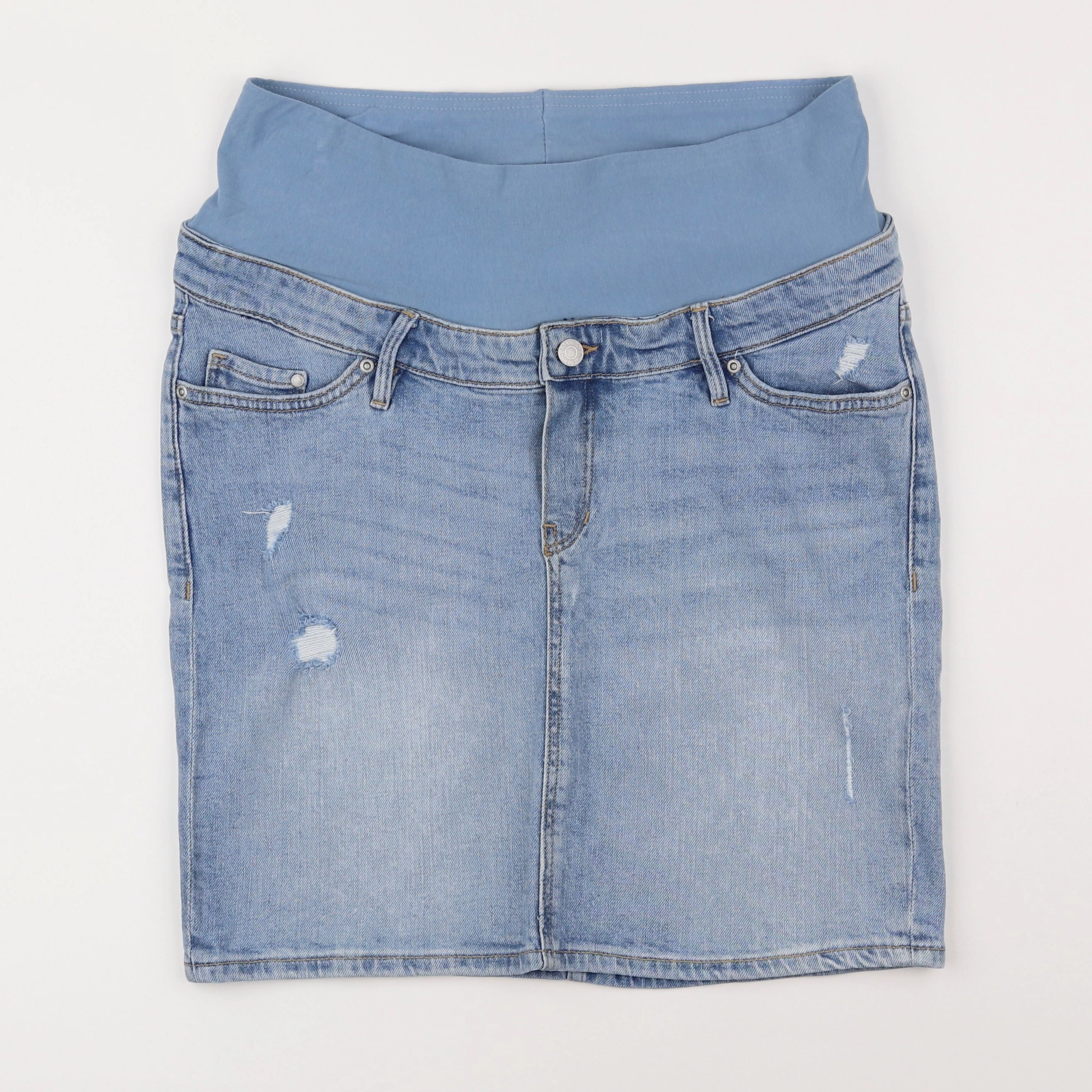 H&M - jupe grossesse bleu - 40 à 42