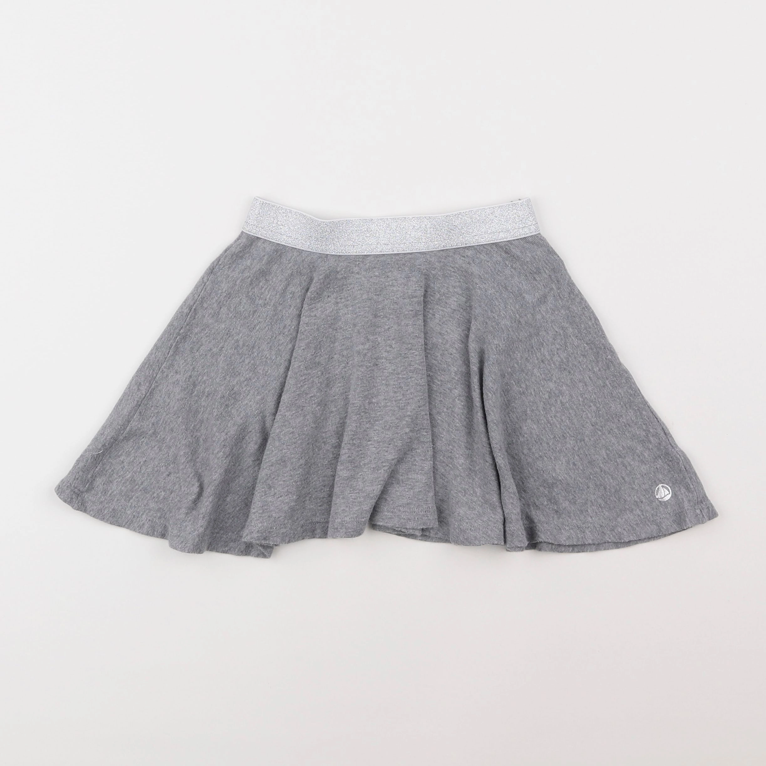 Petit Bateau - jupe gris, argent - 6 ans