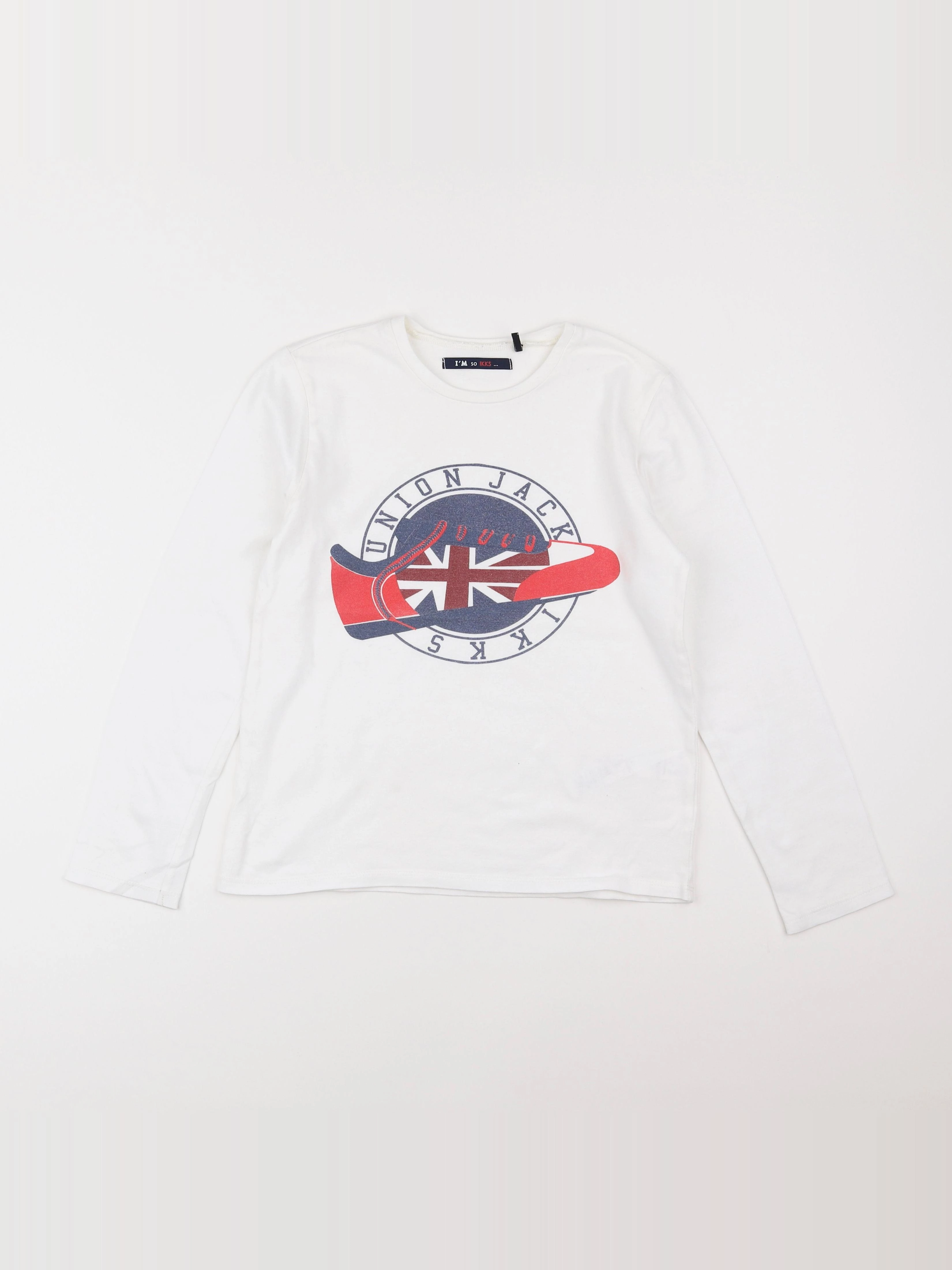 IKKS - tee-shirt blanc - 10 ans
